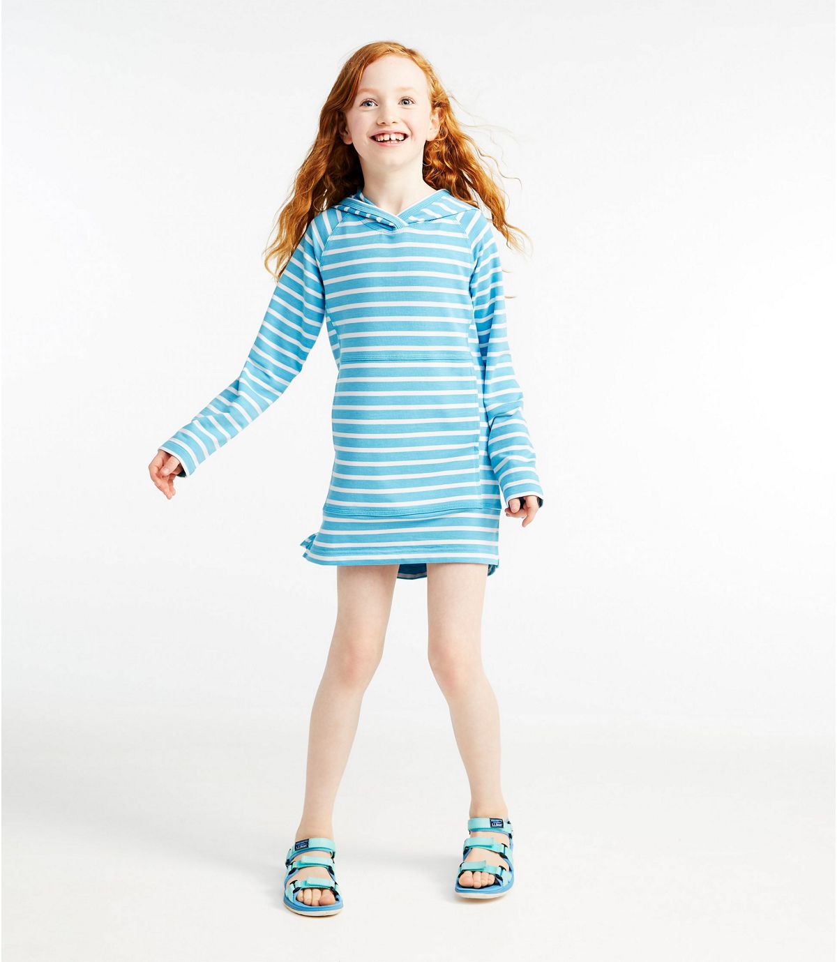 L.L.Bean Girls' Sun-and-Surf Cover-Up, Stripe