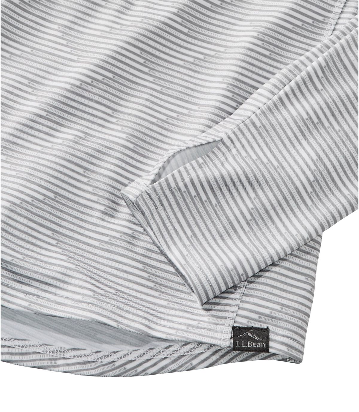 L.L.Bean Women's Multisport Tech Tee, Quarter-Zip Long-Sleeve Print