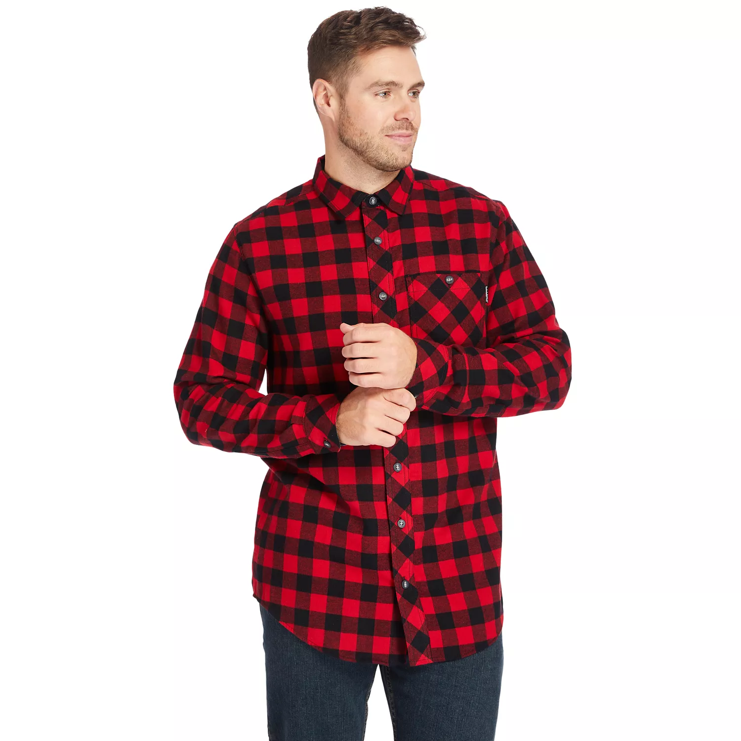 Men's Big & Tall Timberland PRO Woodfort Mid-Weight Flannel Work Shirt