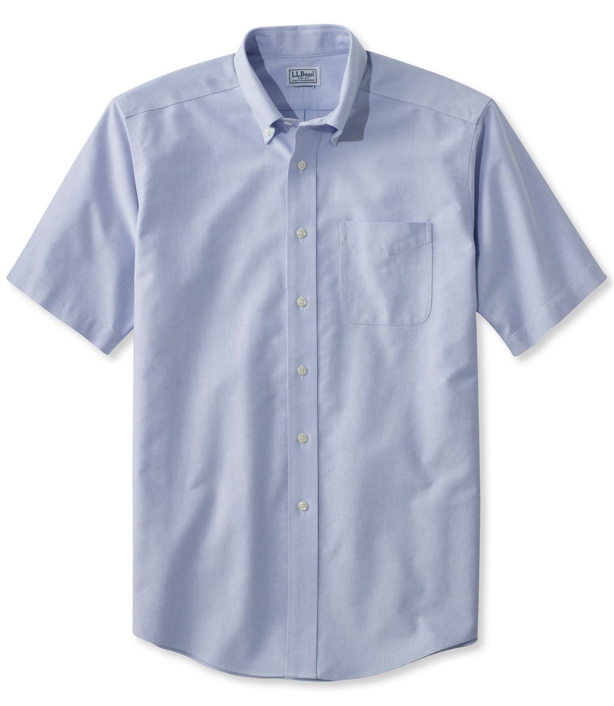 L.L.Bean Men's Wrinkle-Free Classic Oxford Cloth Shirt, Traditional Fit Short-Sleeve