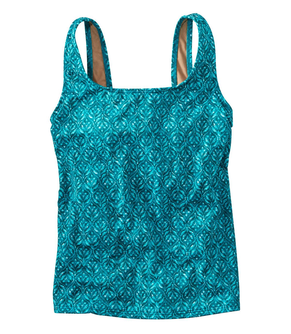 L.L.Bean Women's BeanSport® Swimwear, Tankini Top Scoopneck Geo Leaf