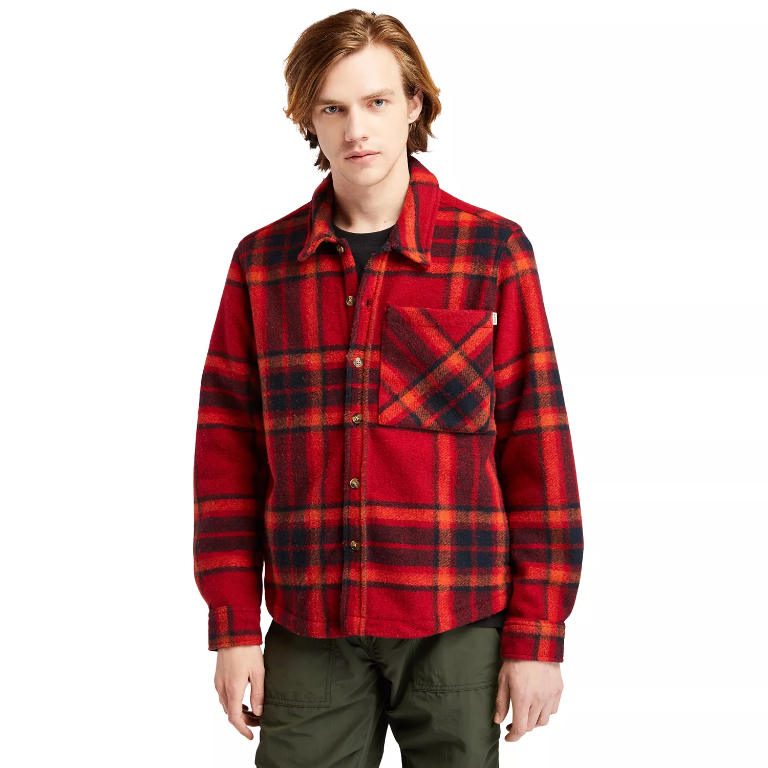 Men's Plaid Fleece Overshirt