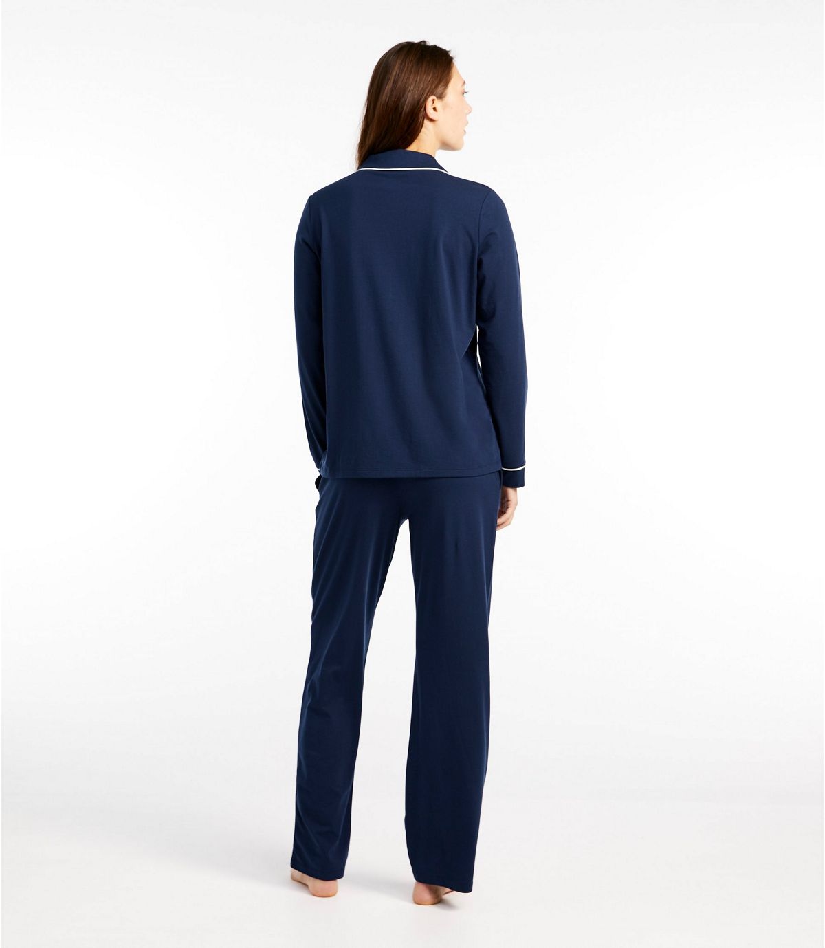 L.L.Bean Women's Organic Supersoft Shrink-Free Pajama Set, Button-Front