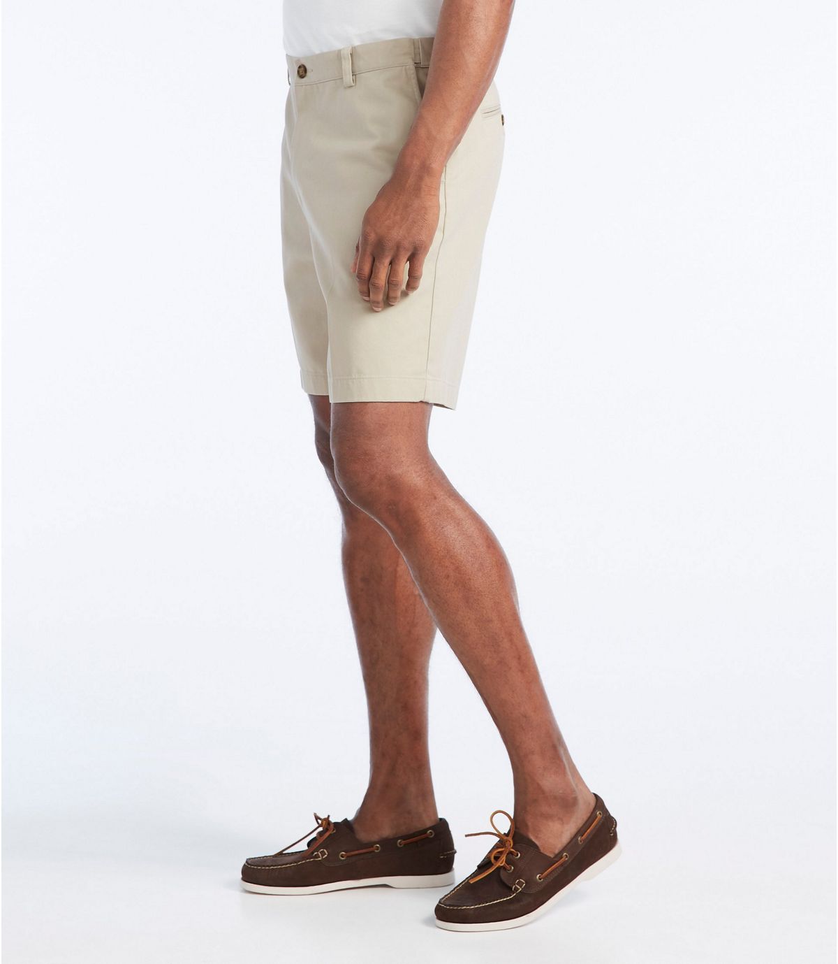 L.L.Bean Men's Wrinkle-Free Double L® Chino Shorts, Hidden Comfort Waist Plain Front 8" Inseam
