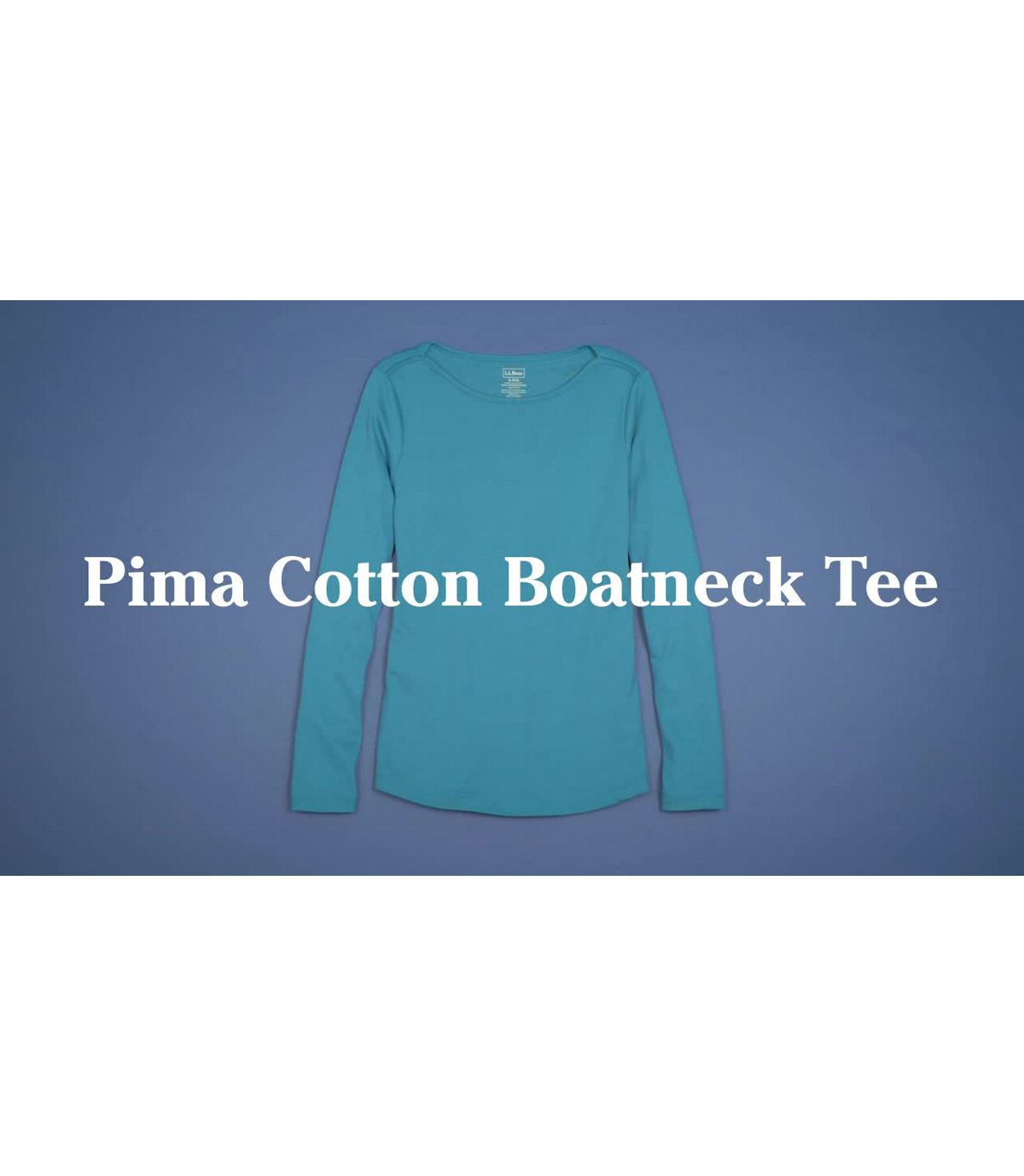 L.L.Bean Women's Pima Cotton Shaped Tee, Long-Sleeve Boatneck