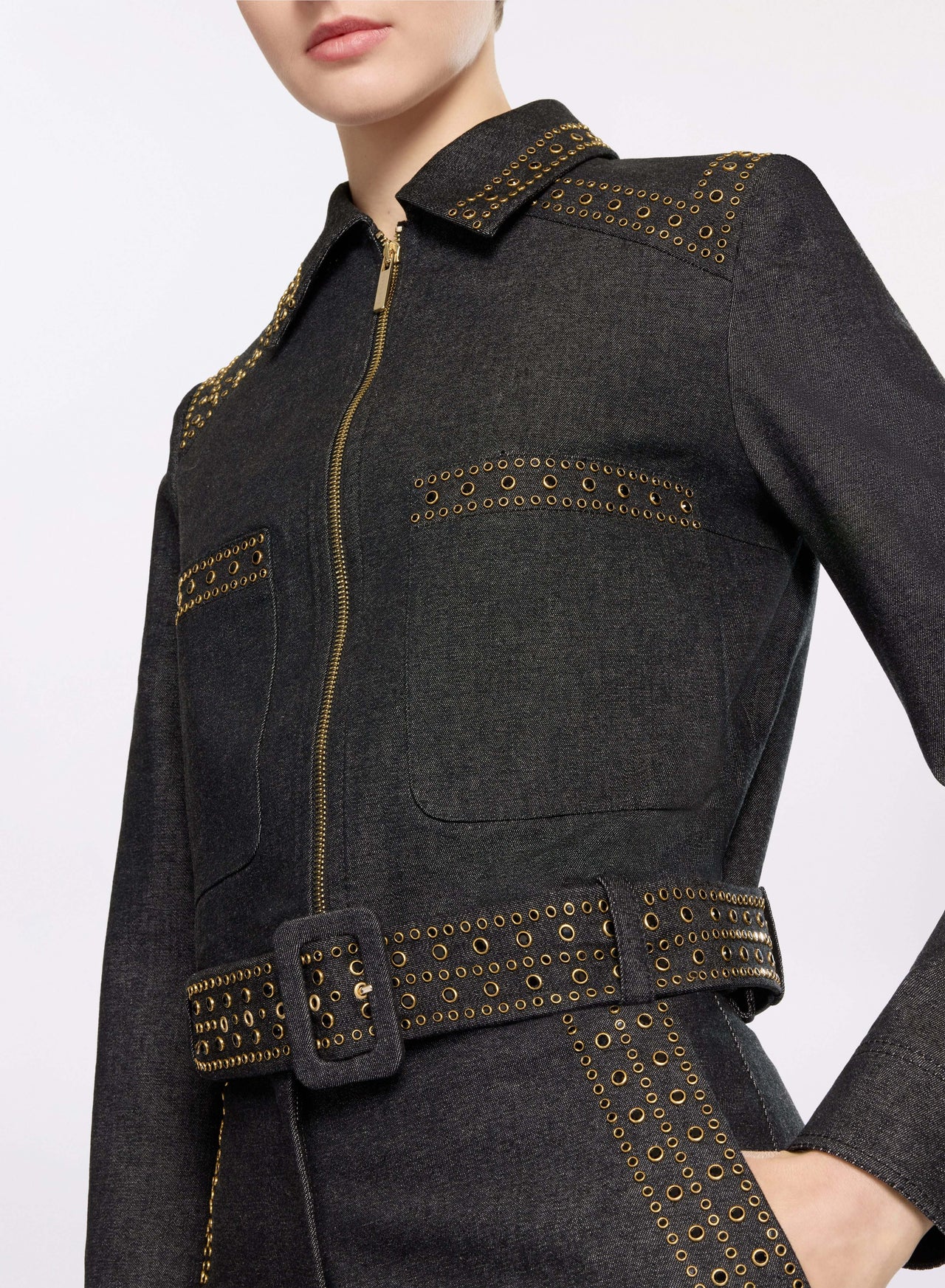 Embellished denim jacket