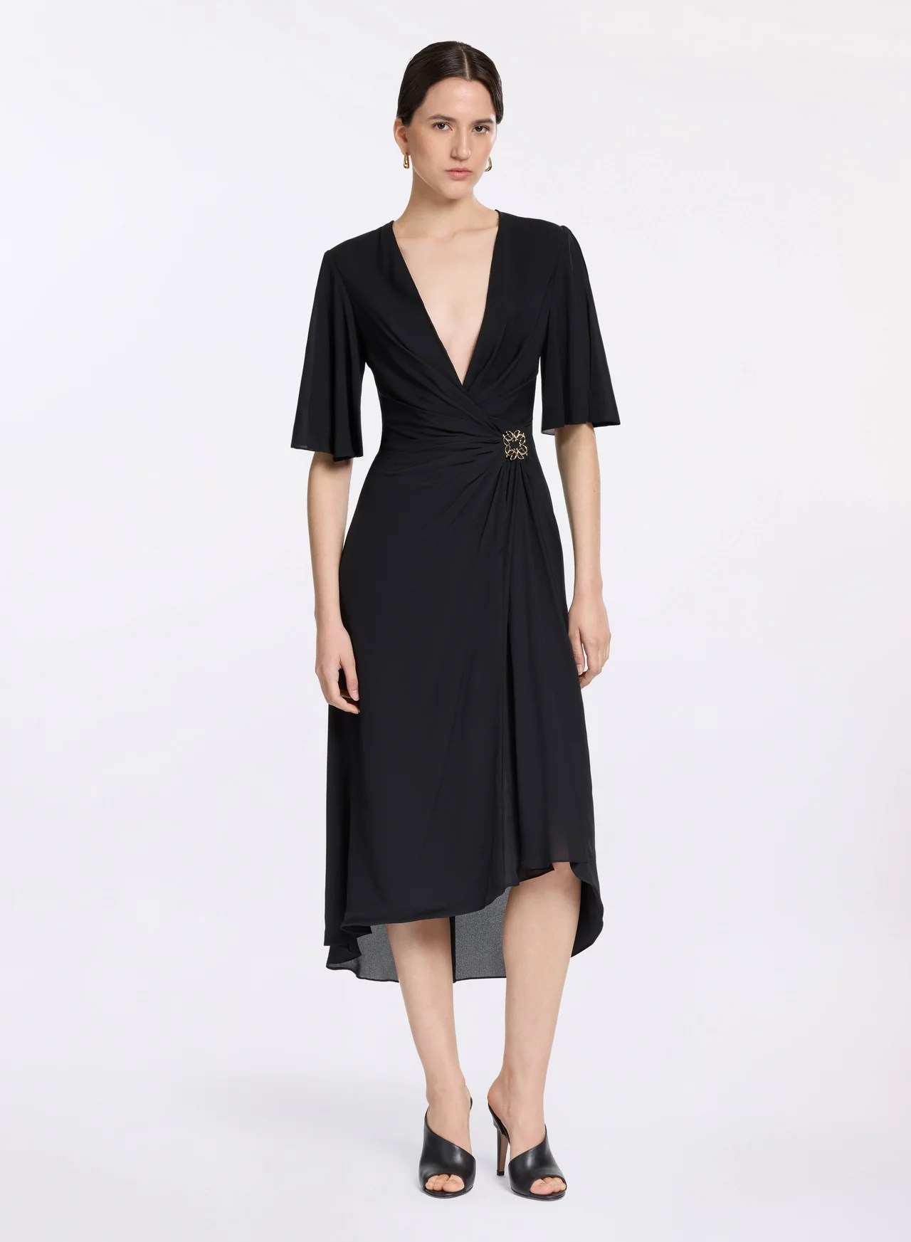 Silk midi dress