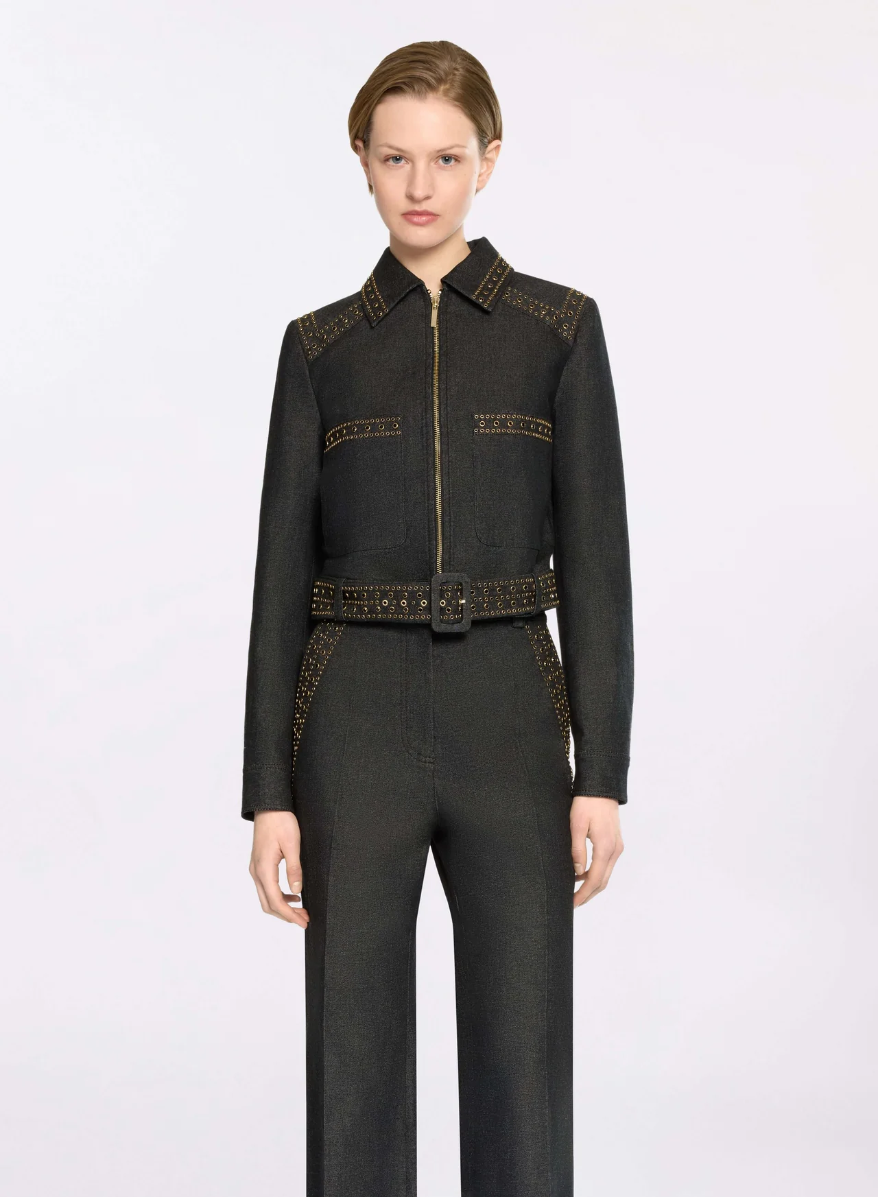 Embellished denim jacket