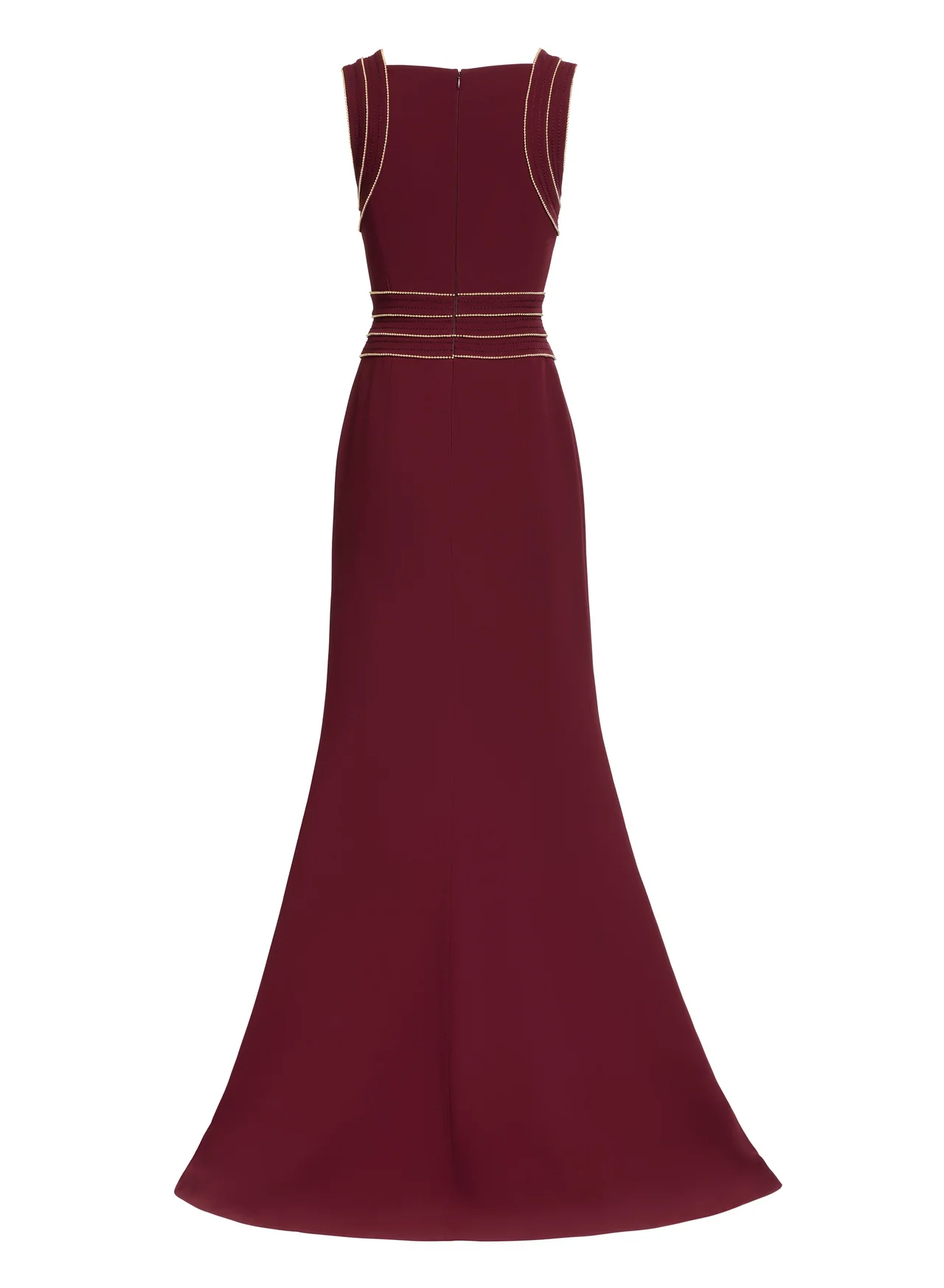 Trim embellished cady dress