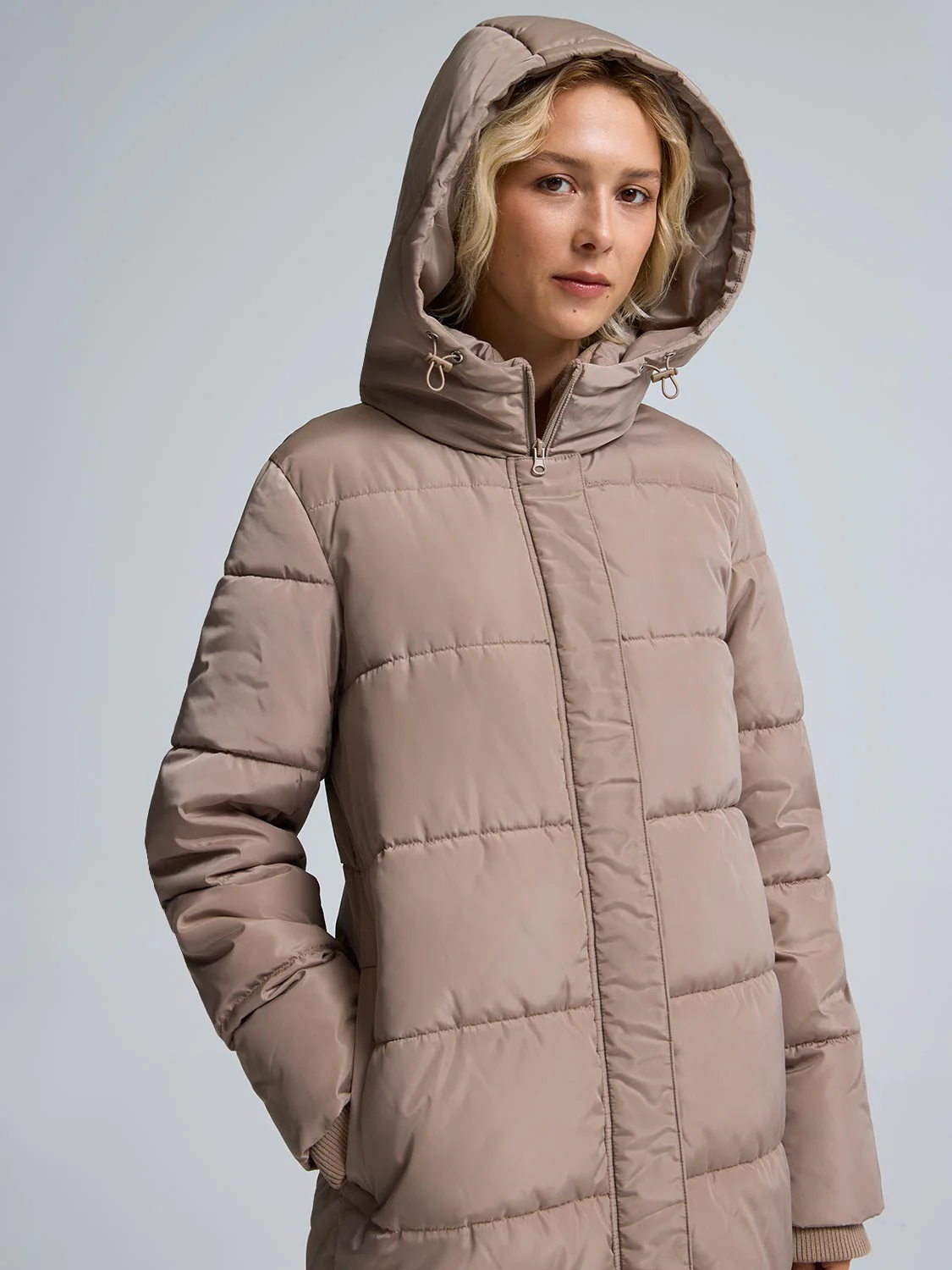 Long Quilted Puffer Jacket