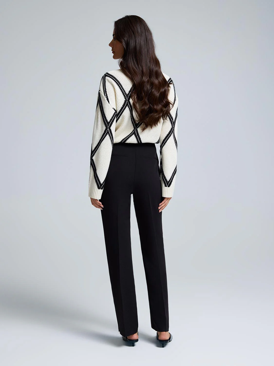 Pintuck Straight-Leg Pants