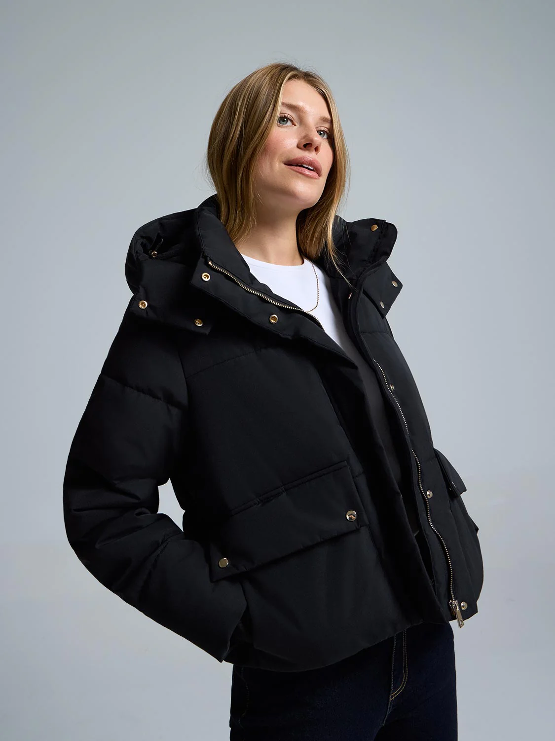 Short Utility Puffer Jacket