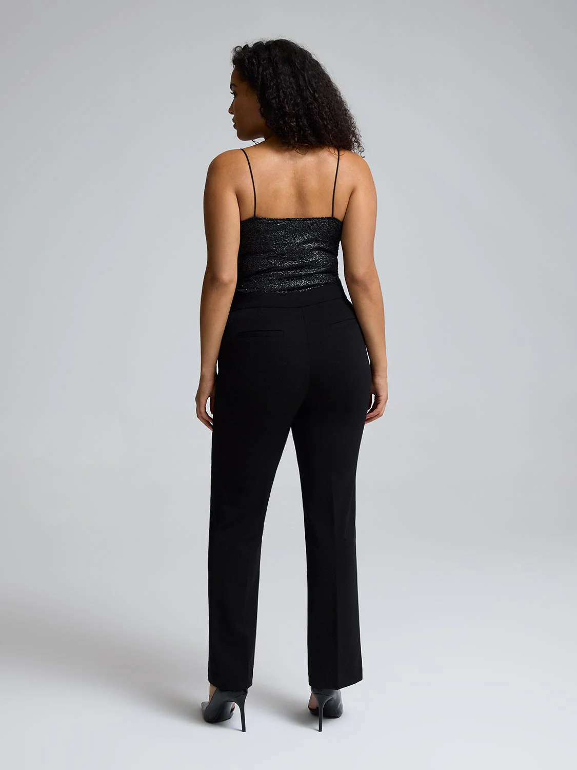 Textured Foil Cowl Neck Tank Top