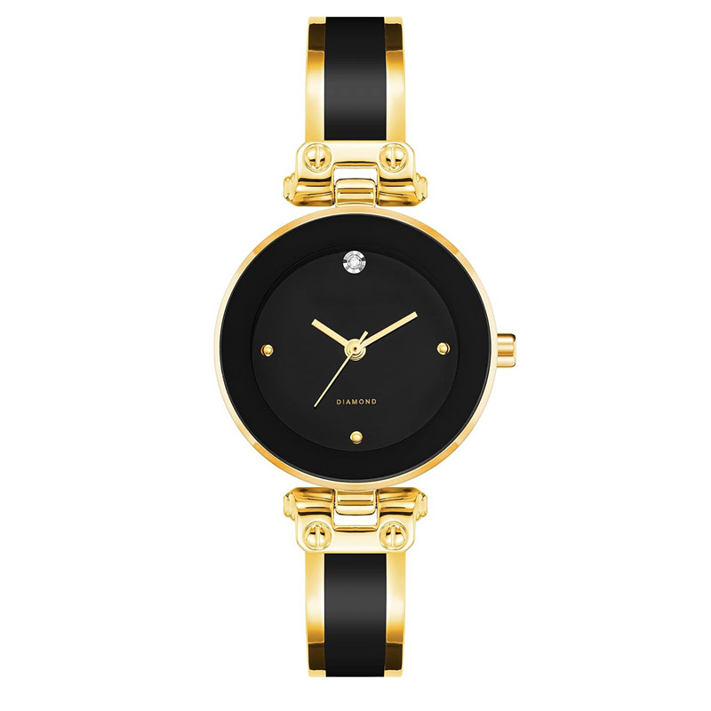 Women's genuine diamond dial bracelet watch