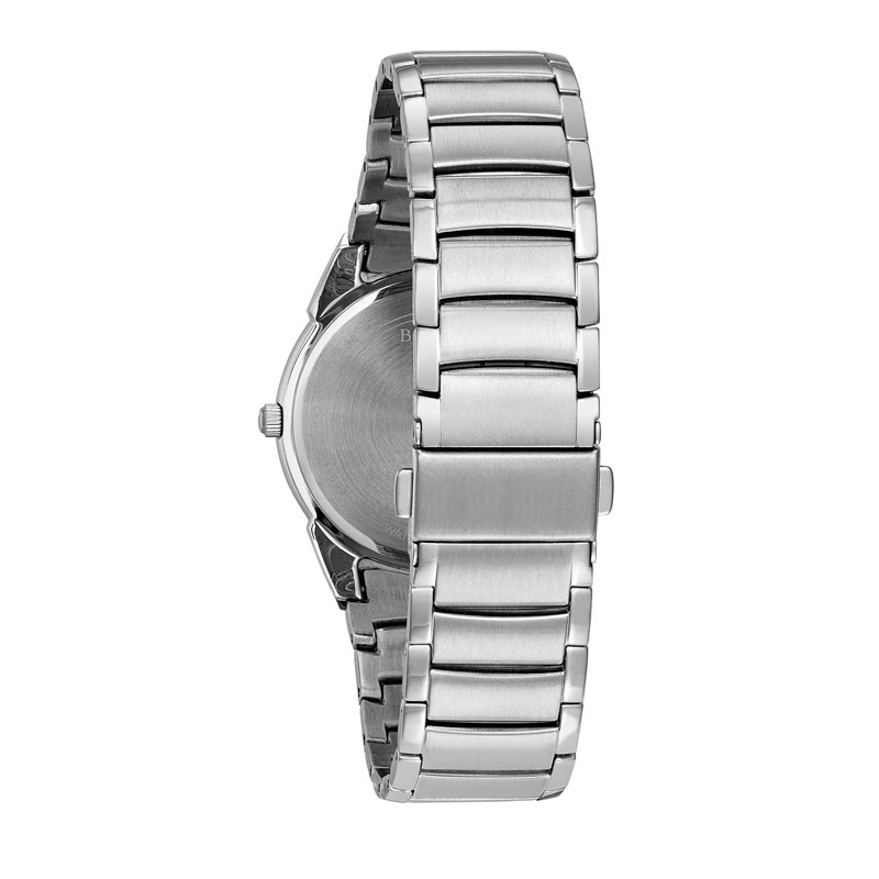 Men's three-hand quartz watch with date function, patterned dial, and 38mm case