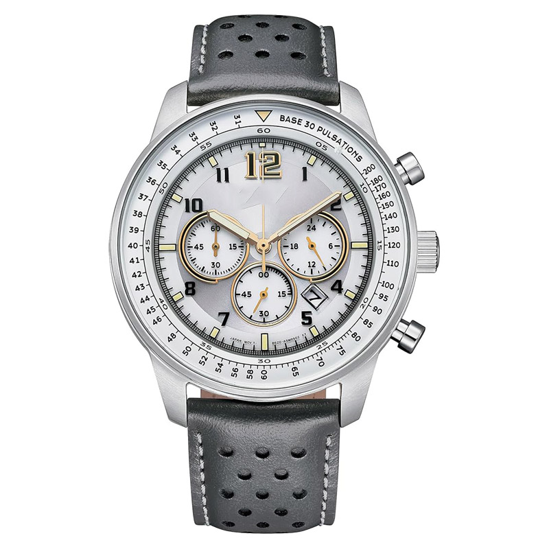 Men's solar-powered sports and casual chronograph watch