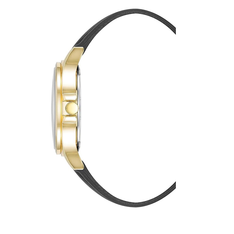 Men's Easy-to-Read 42mm Genuine Leather Strap Watch