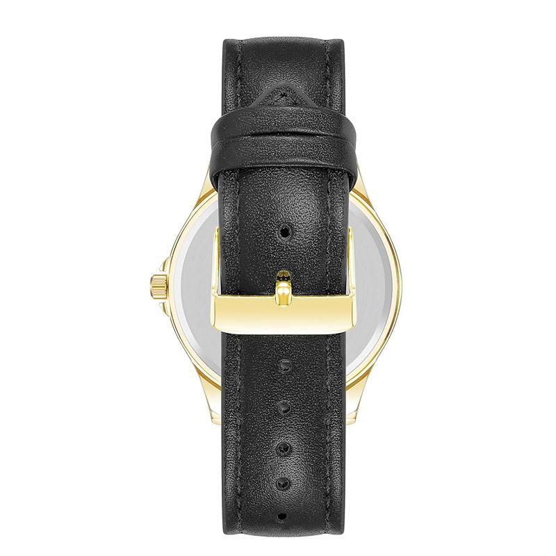 Men's Easy-to-Read 42mm Genuine Leather Strap Watch