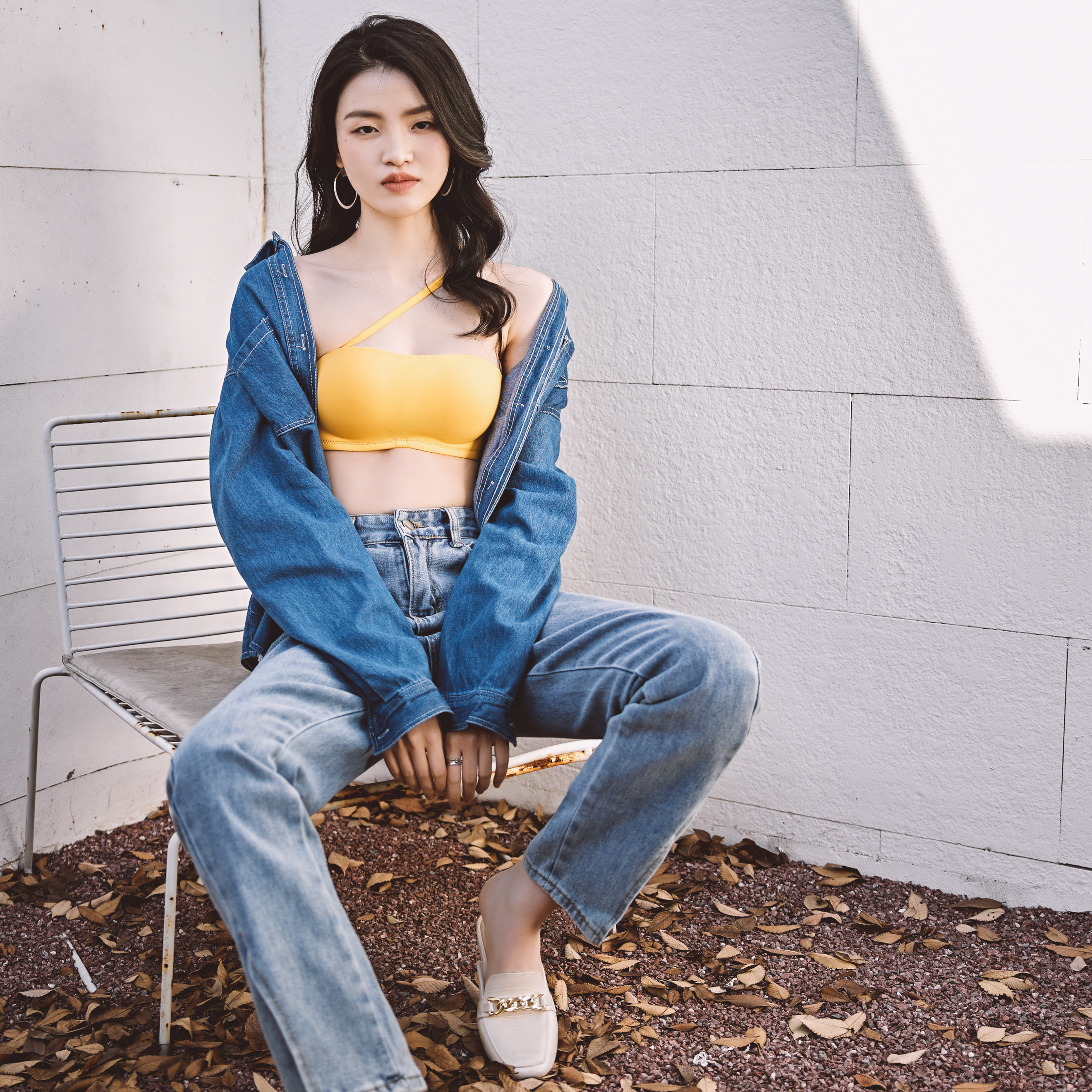 Lovsxxy 올여름 오프숄더 옆후크 브라 088