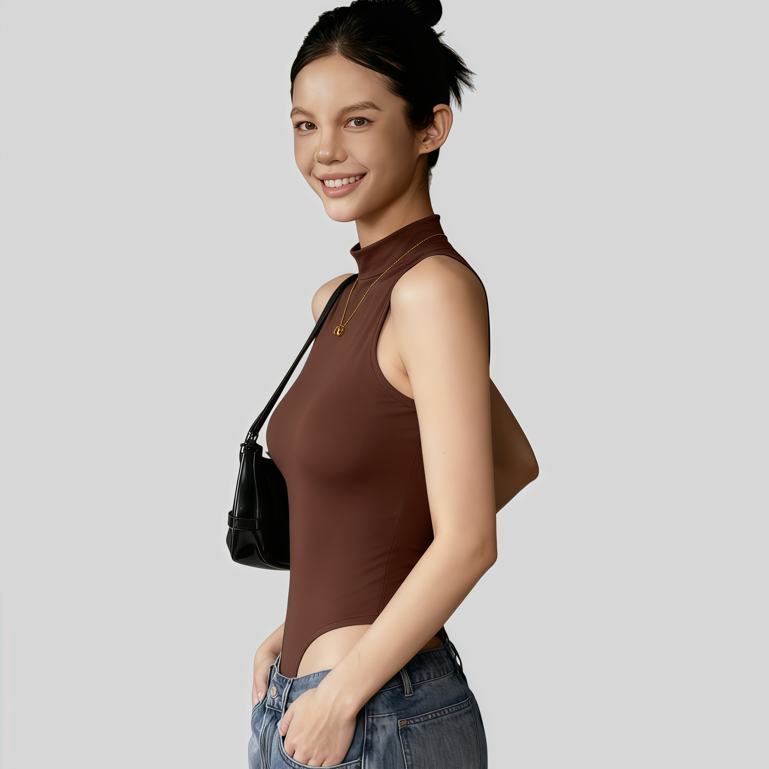 Lousxxy 로브스시 바디프로필 여성점프슈트 골지 니트 2405