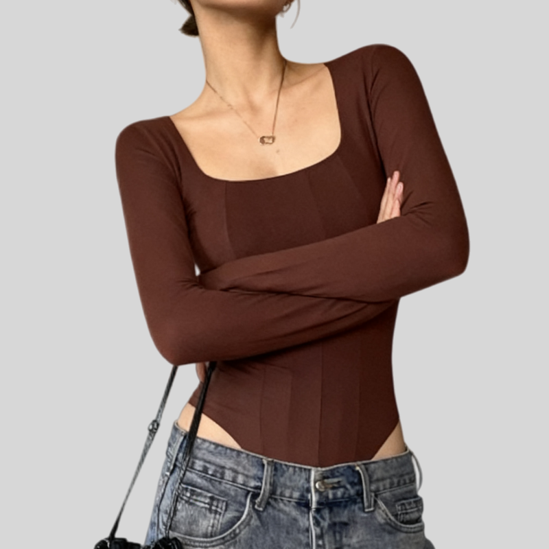 Lousxxy 로브스시 긴팔바디프로필 여성점프수트 골지 니트 2406