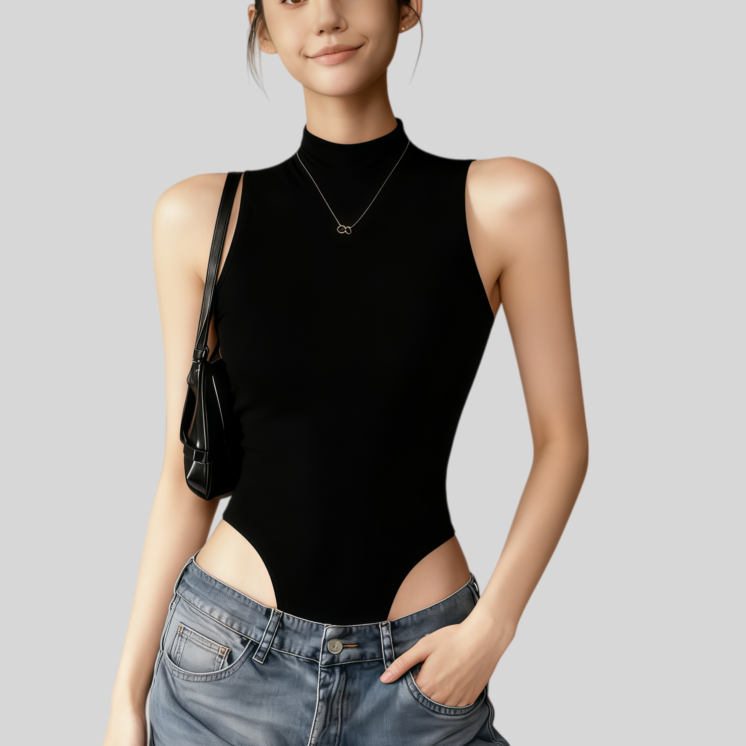 Lousxxy 로브스시 바디프로필 여성점프슈트 골지 니트 2405