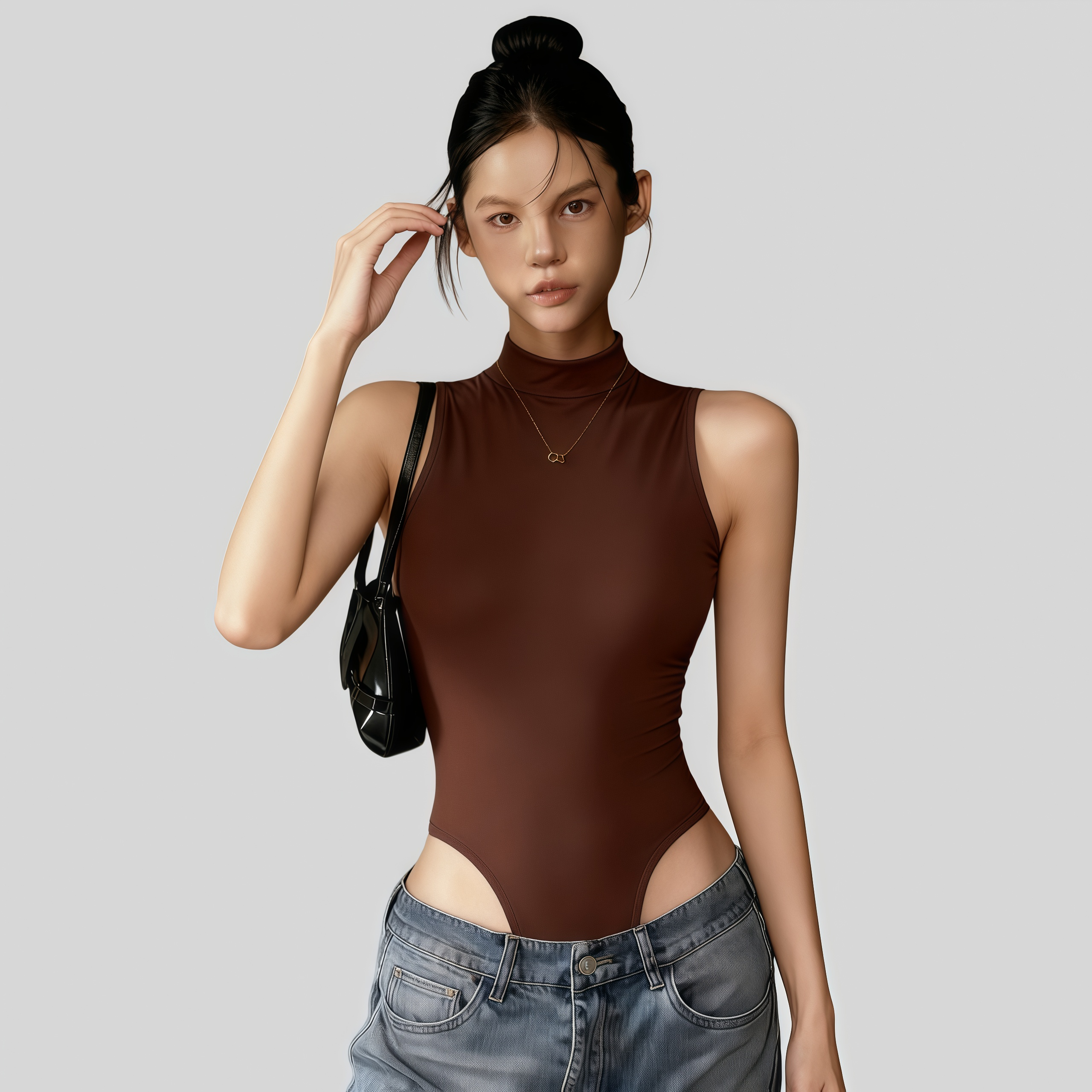 Lousxxy 로브스시 바디프로필 여성점프슈트 골지 니트 2405