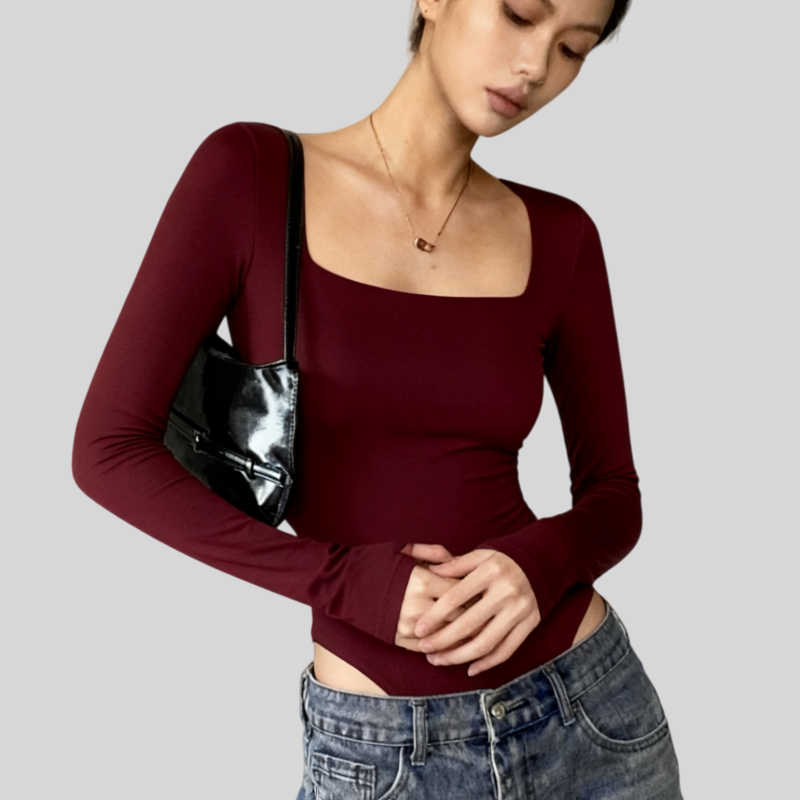 Lousxxy 로브스시 긴팔바디프로필 여성점프수트 골지 니트 2406