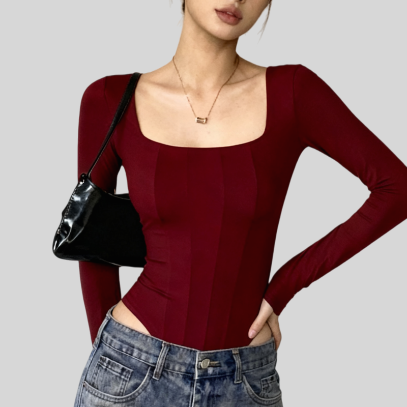 Lousxxy 로브스시 긴팔바디프로필 여성점프수트 골지 니트 2406