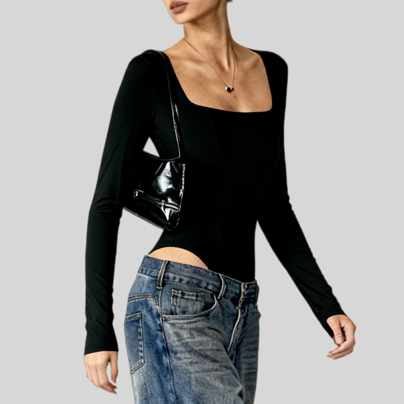 Lousxxy 로브스시 긴팔바디프로필 여성점프수트 골지 니트 2406