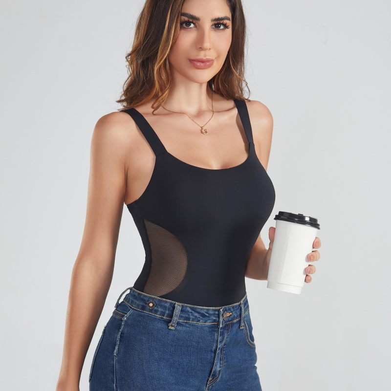 Lousxxy 로브스시 C자형 바디수트 점프슈트 골지 니트 2403