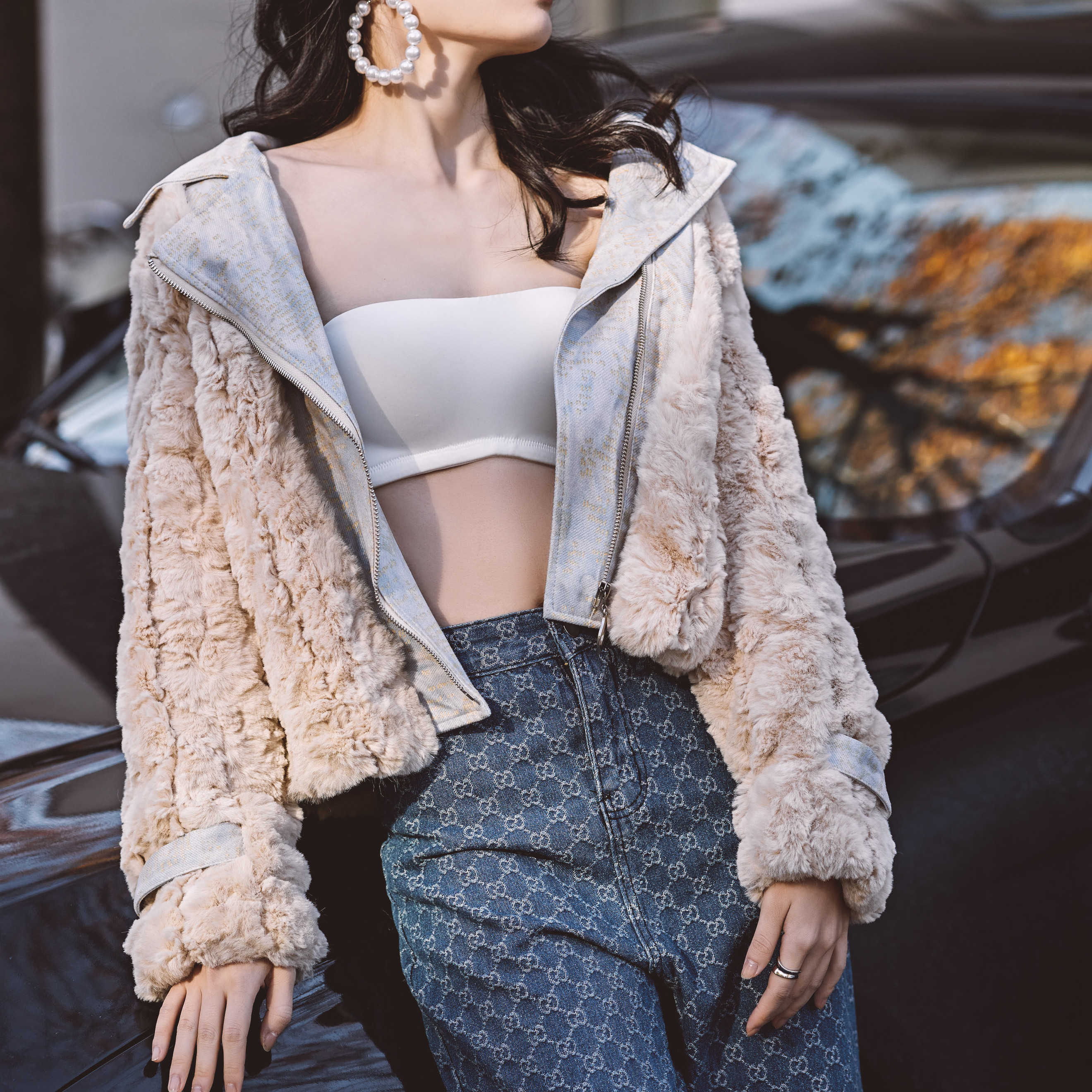 Lovsxxy 올여름 오프숄더 옆후크 브라 088