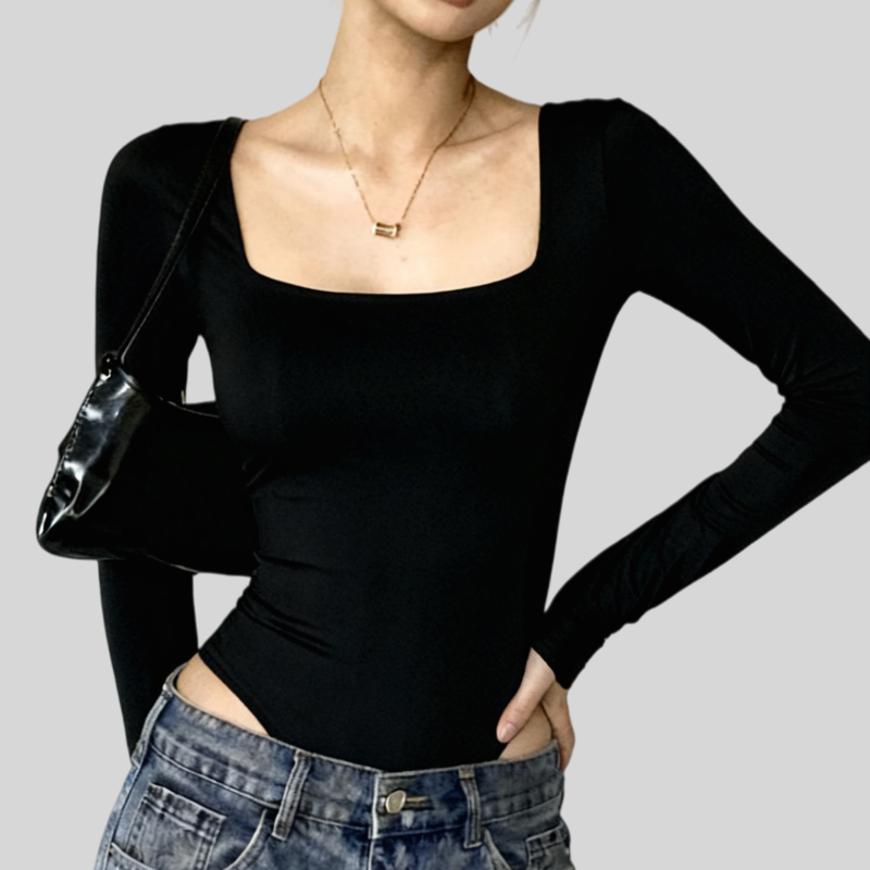 Lousxxy 로브스시 긴팔바디프로필 여성점프수트 골지 니트 2406