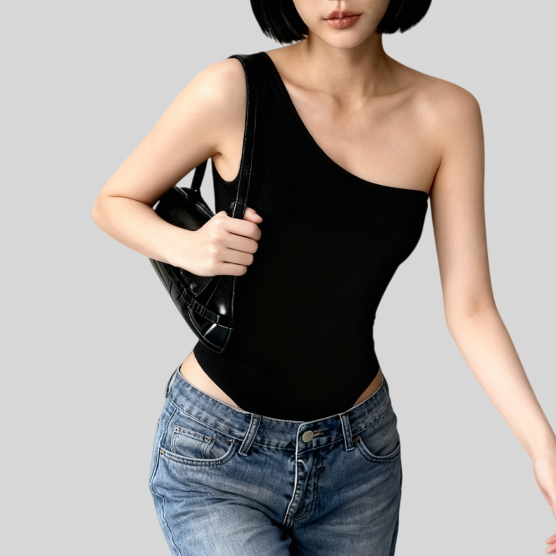 Lousxxy 로브스시 패드내장형 오프숄더 바디수트 2512