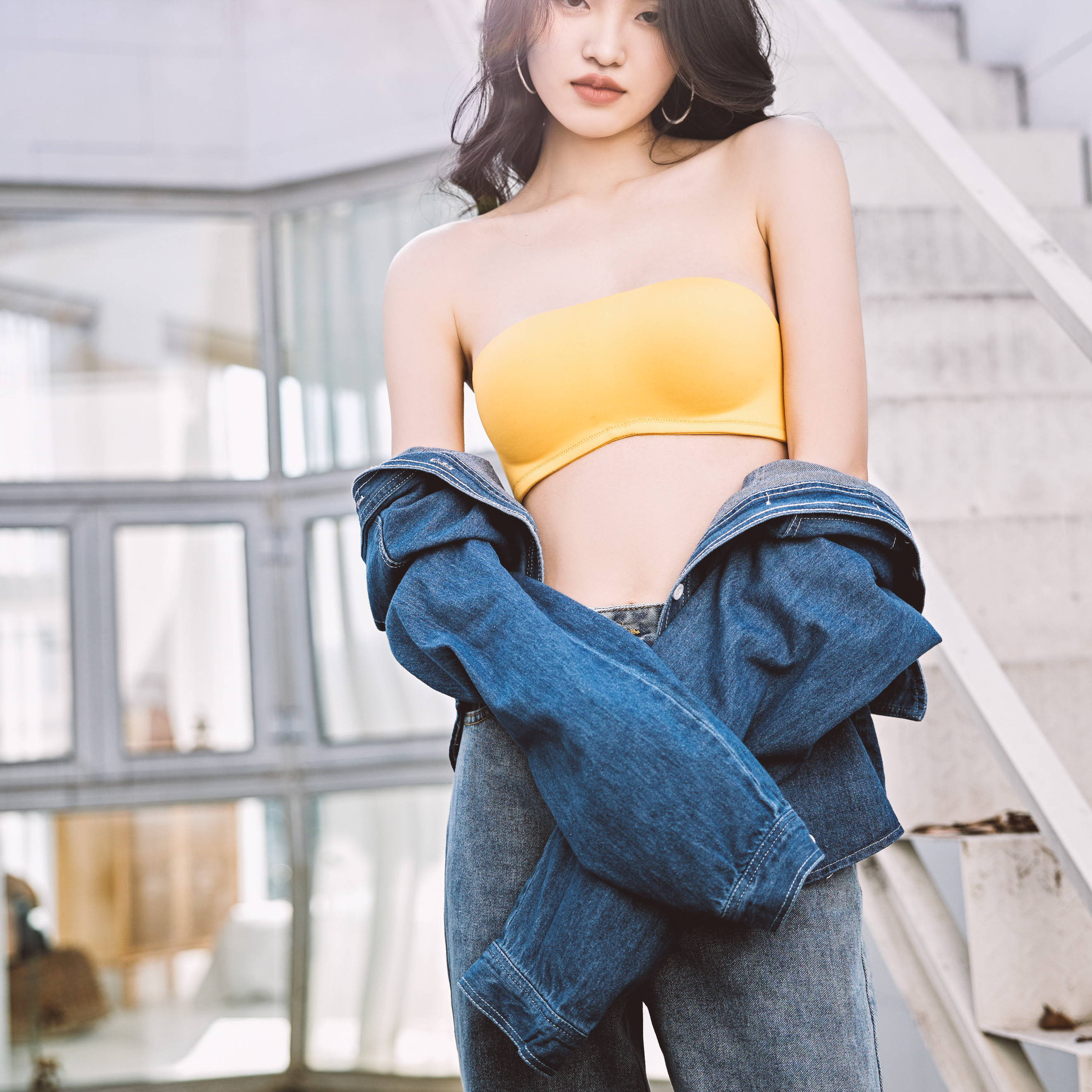 Lovsxxy 올여름 오프숄더 옆후크 브라 088