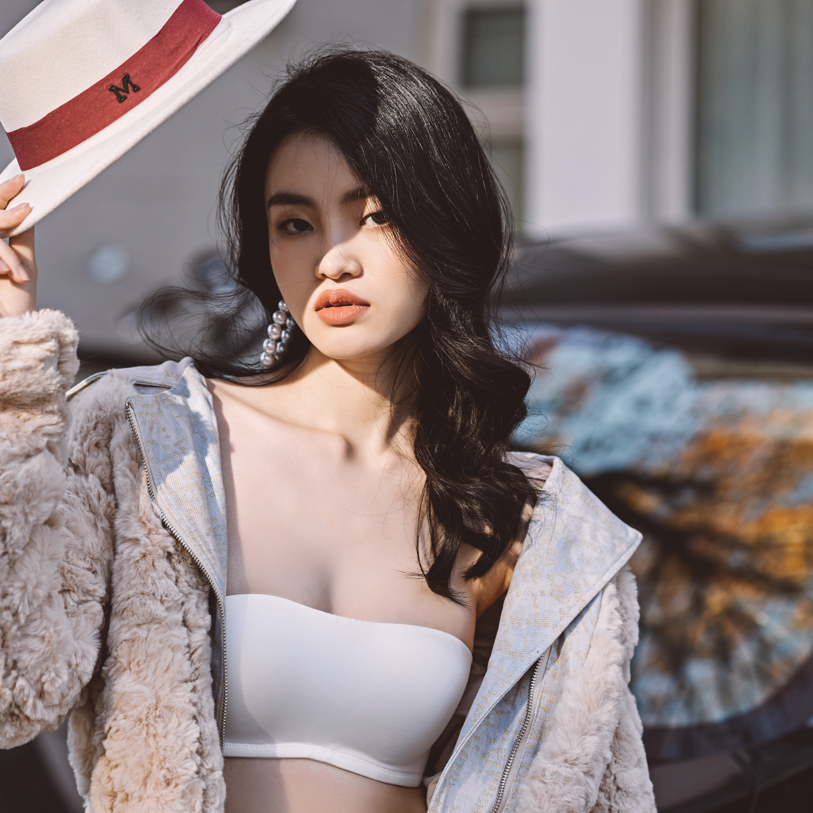 Lovsxxy 올여름 오프숄더 옆후크 브라 088