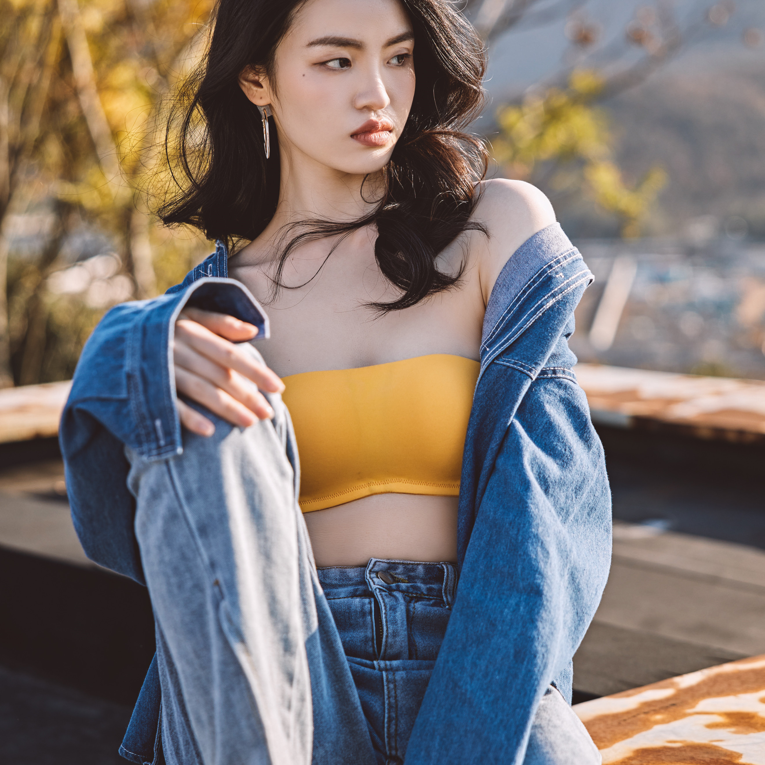 Lovsxxy 올여름 오프숄더 옆후크 브라 088