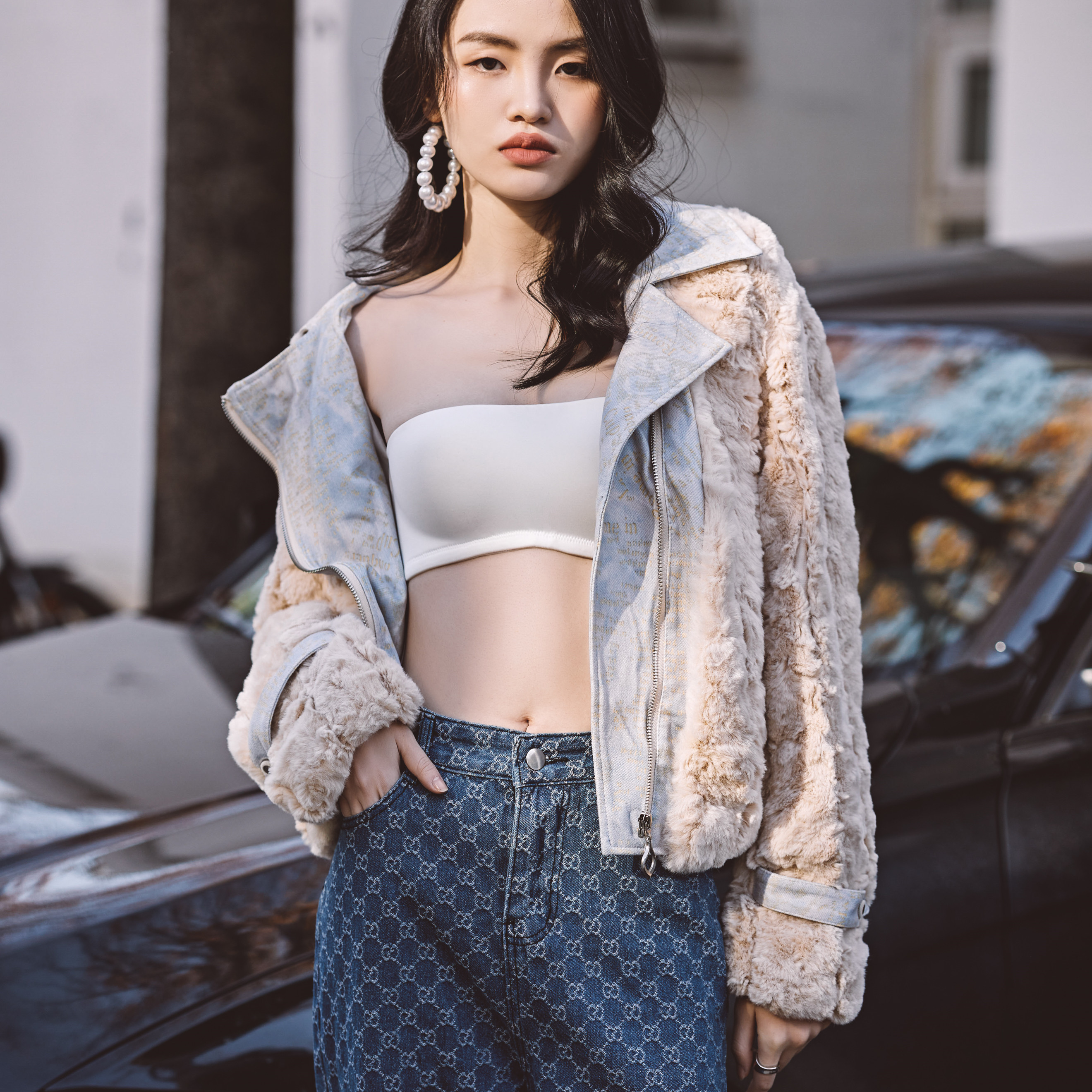 Lovsxxy 올여름 오프숄더 옆후크 브라 088