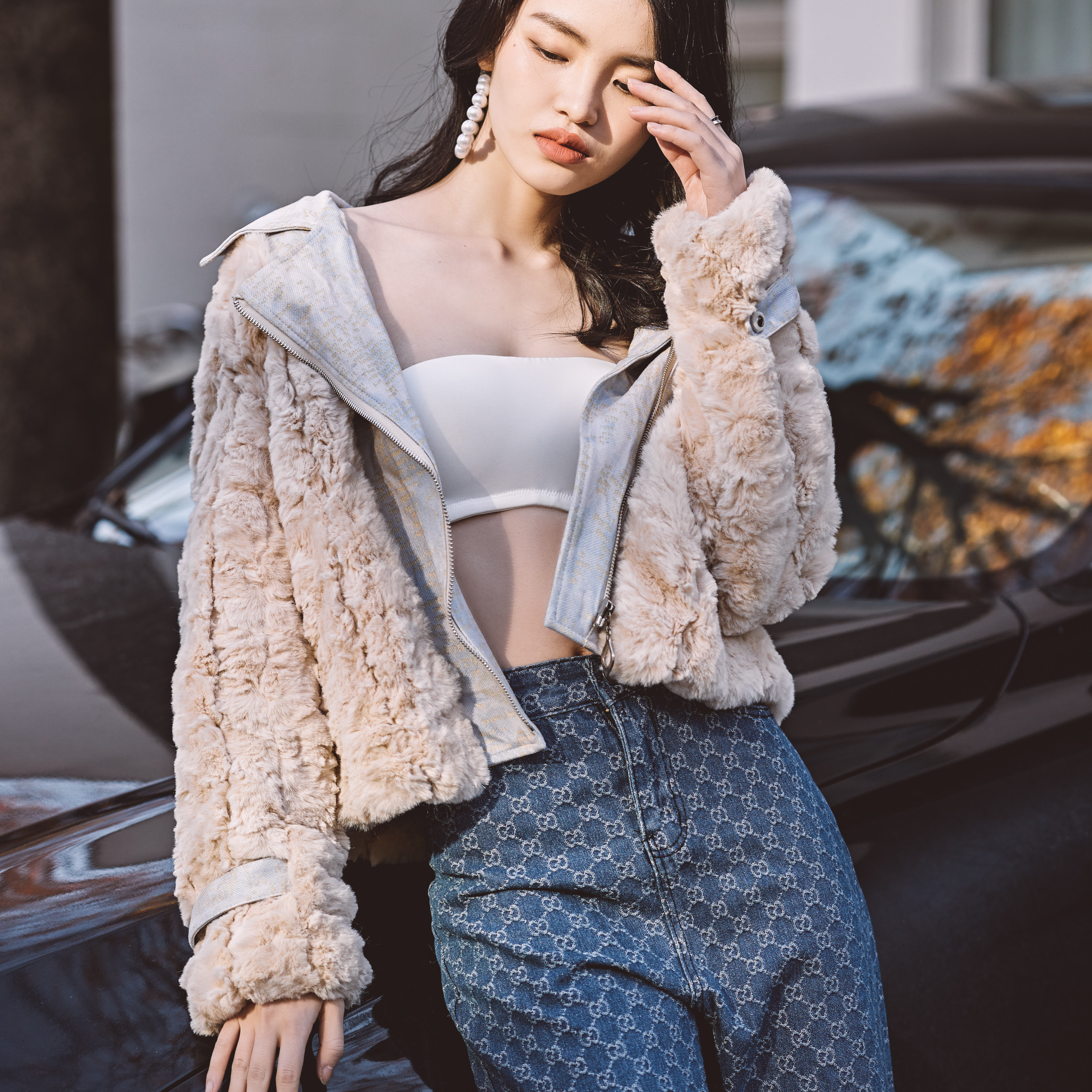 Lovsxxy 올여름 오프숄더 옆후크 브라 088