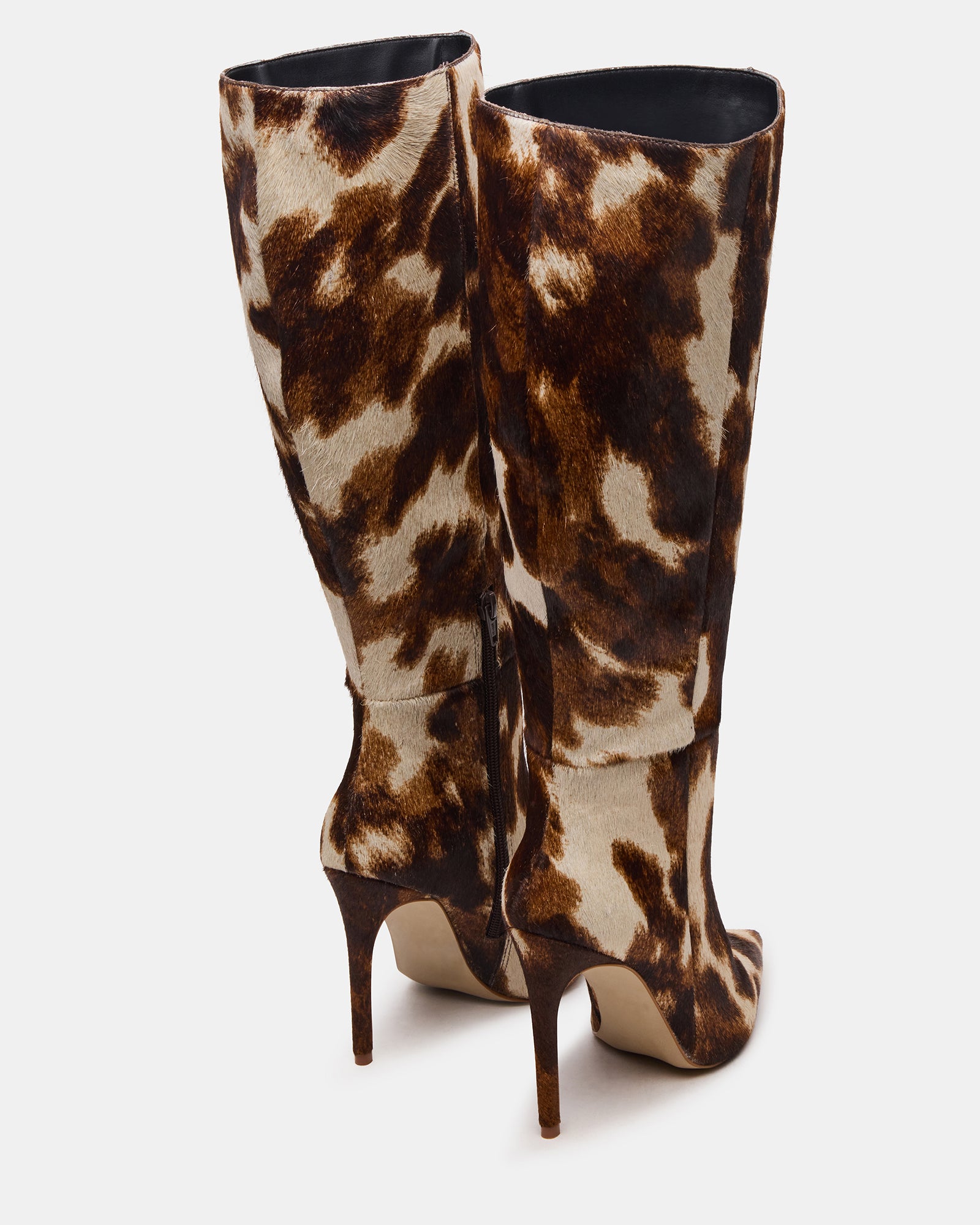 Nitro Brown Cow Print Wide Calf