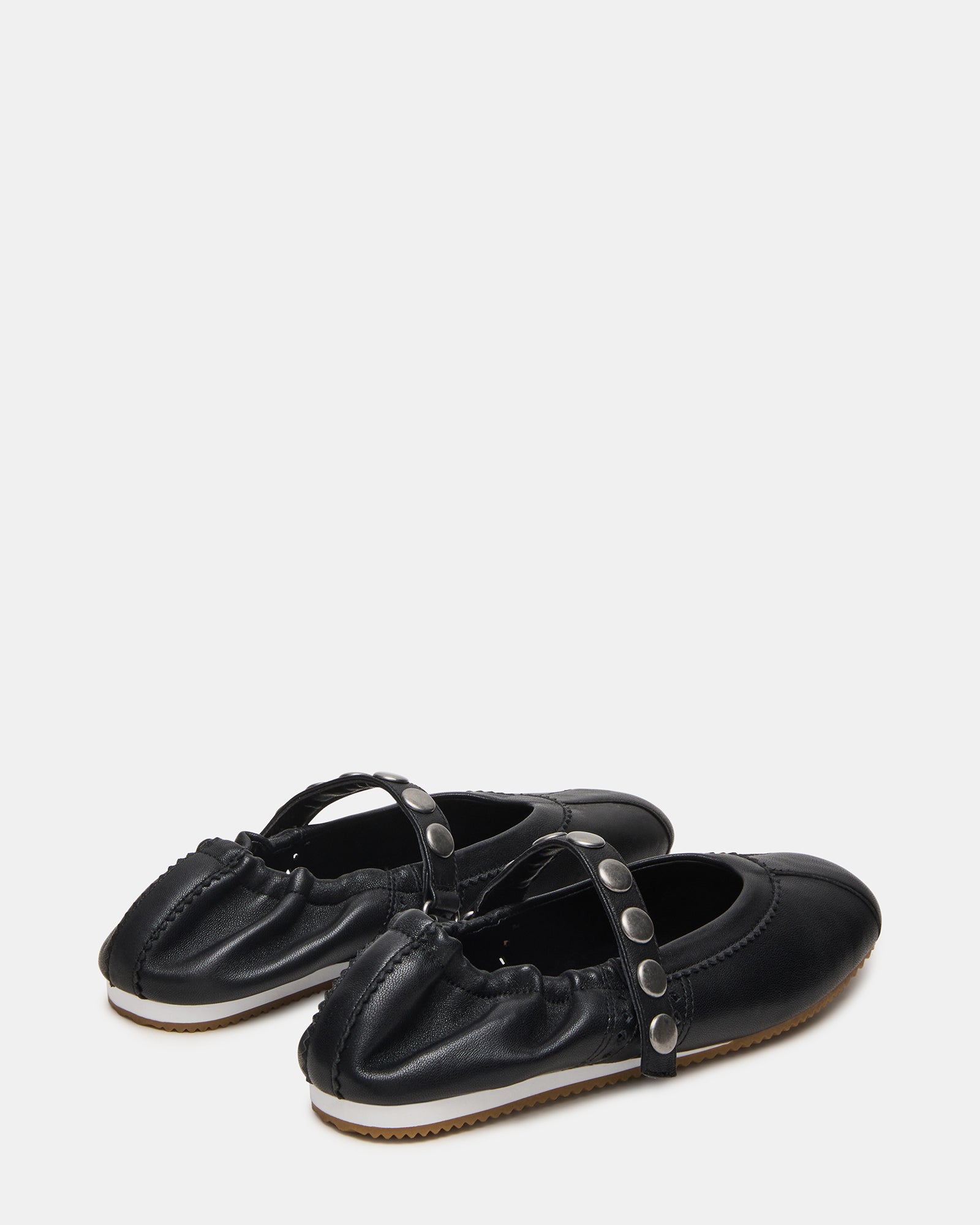 Anaya Black Leather Studs