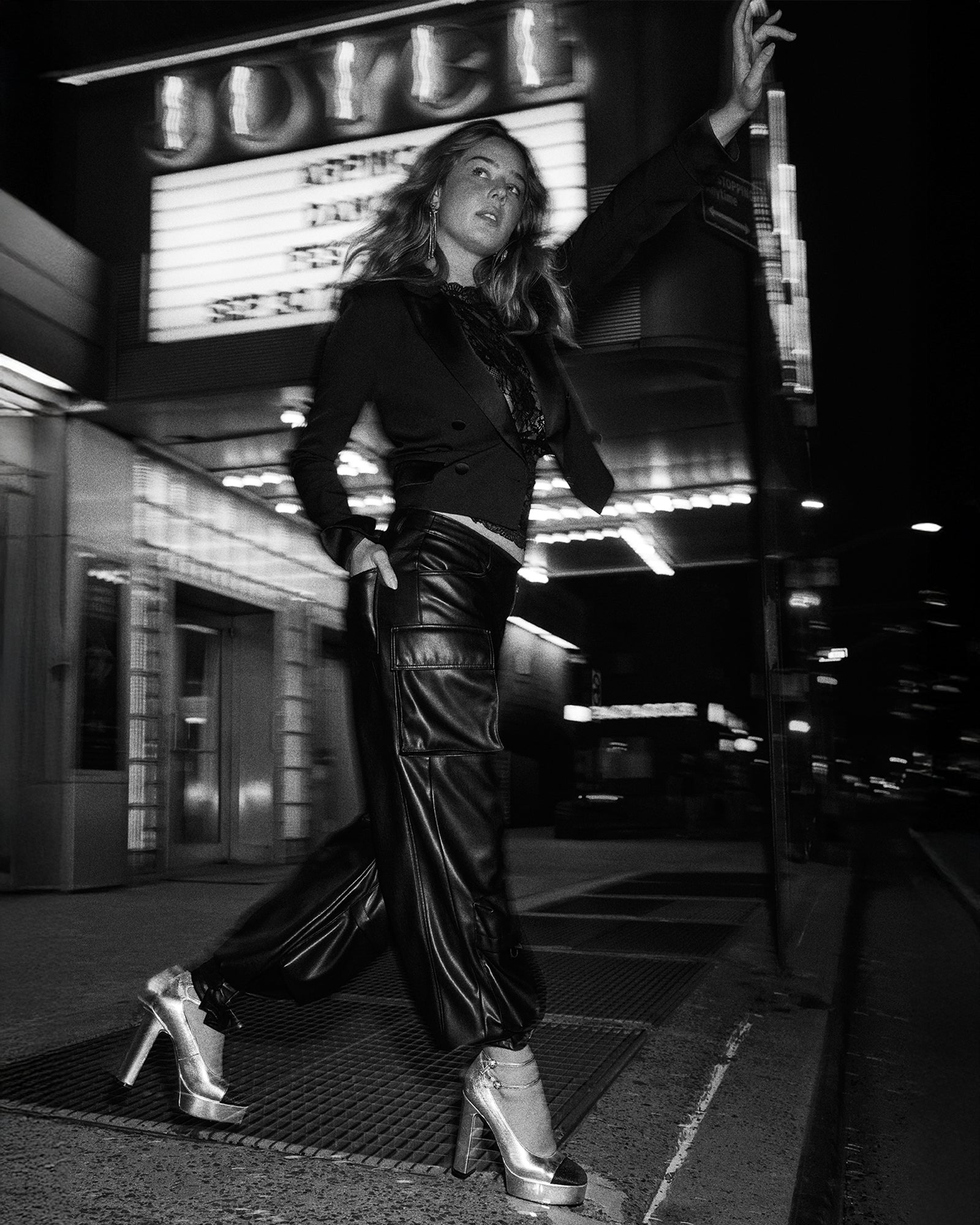 Peyton Silver Leather