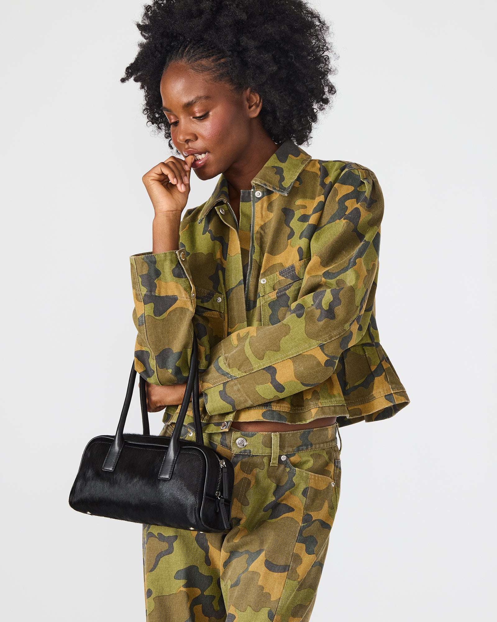 Anise Bag Black Crocodile