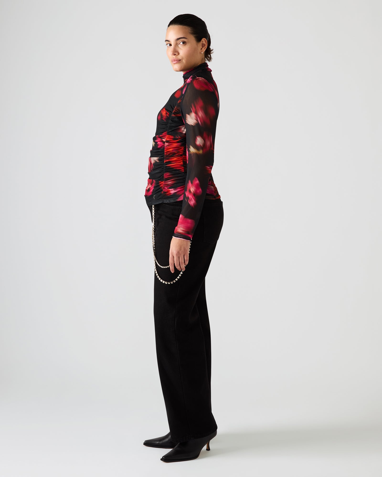 Taylore Top Blurry Floral