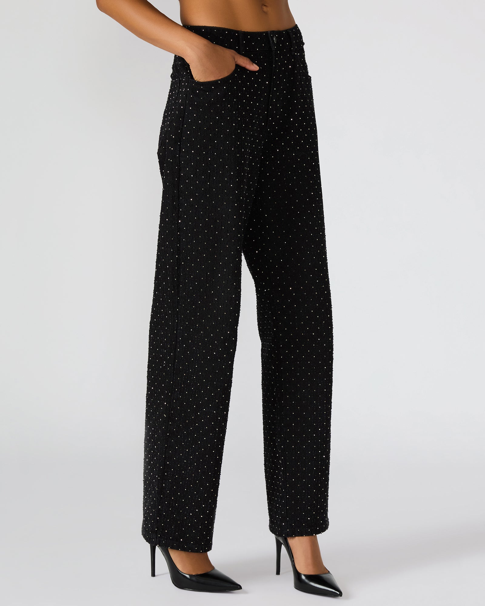 Avaline Crystal Jean Black