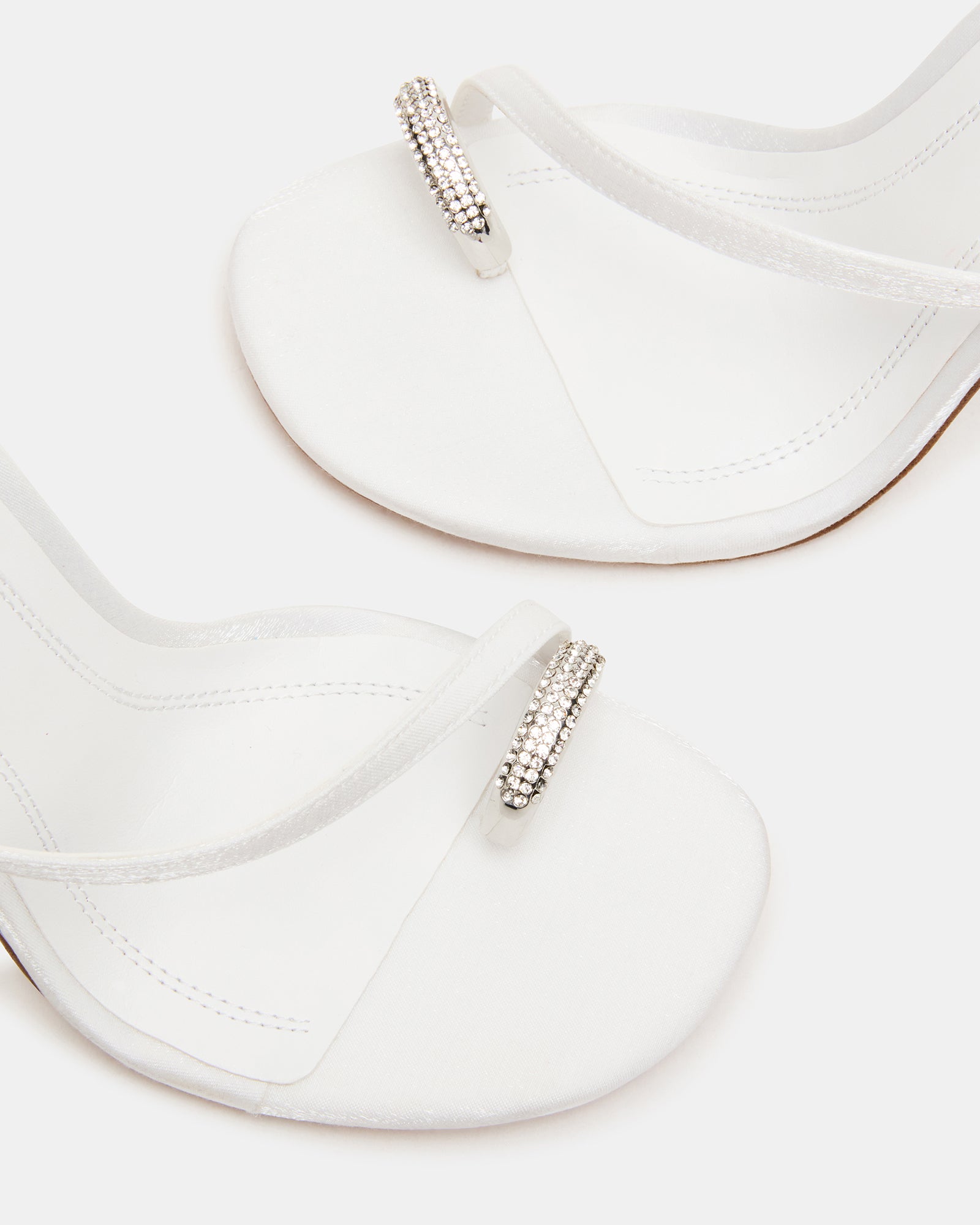 Tia Rhinestones White Satin