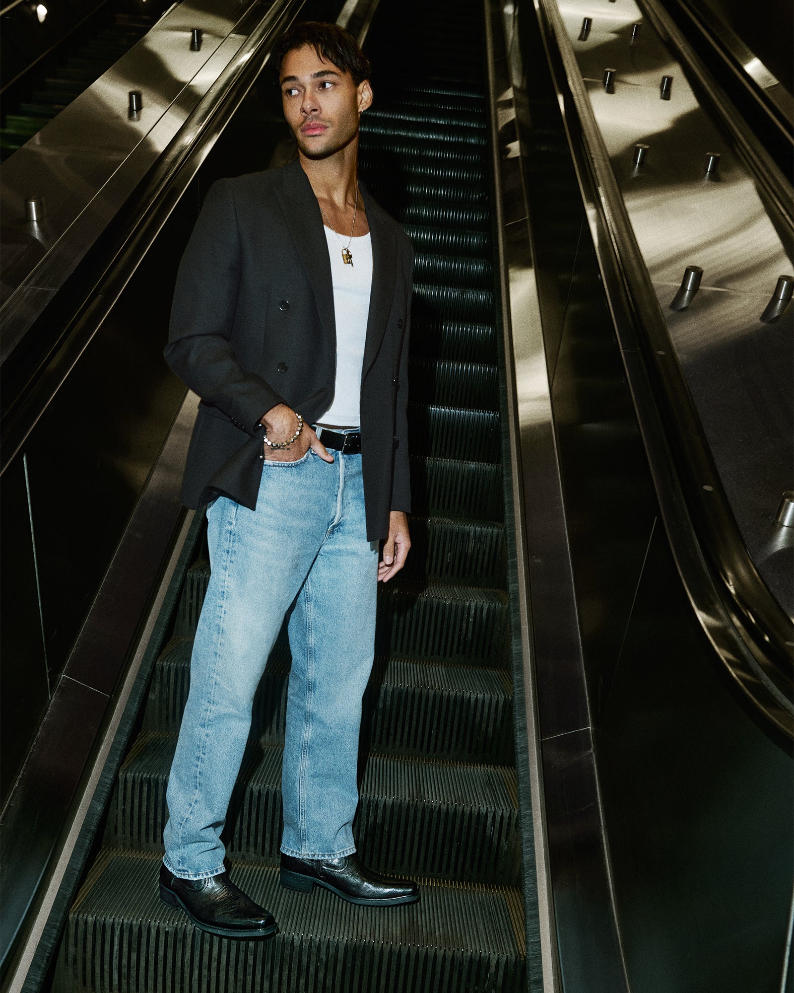 Sanderson Black Leather