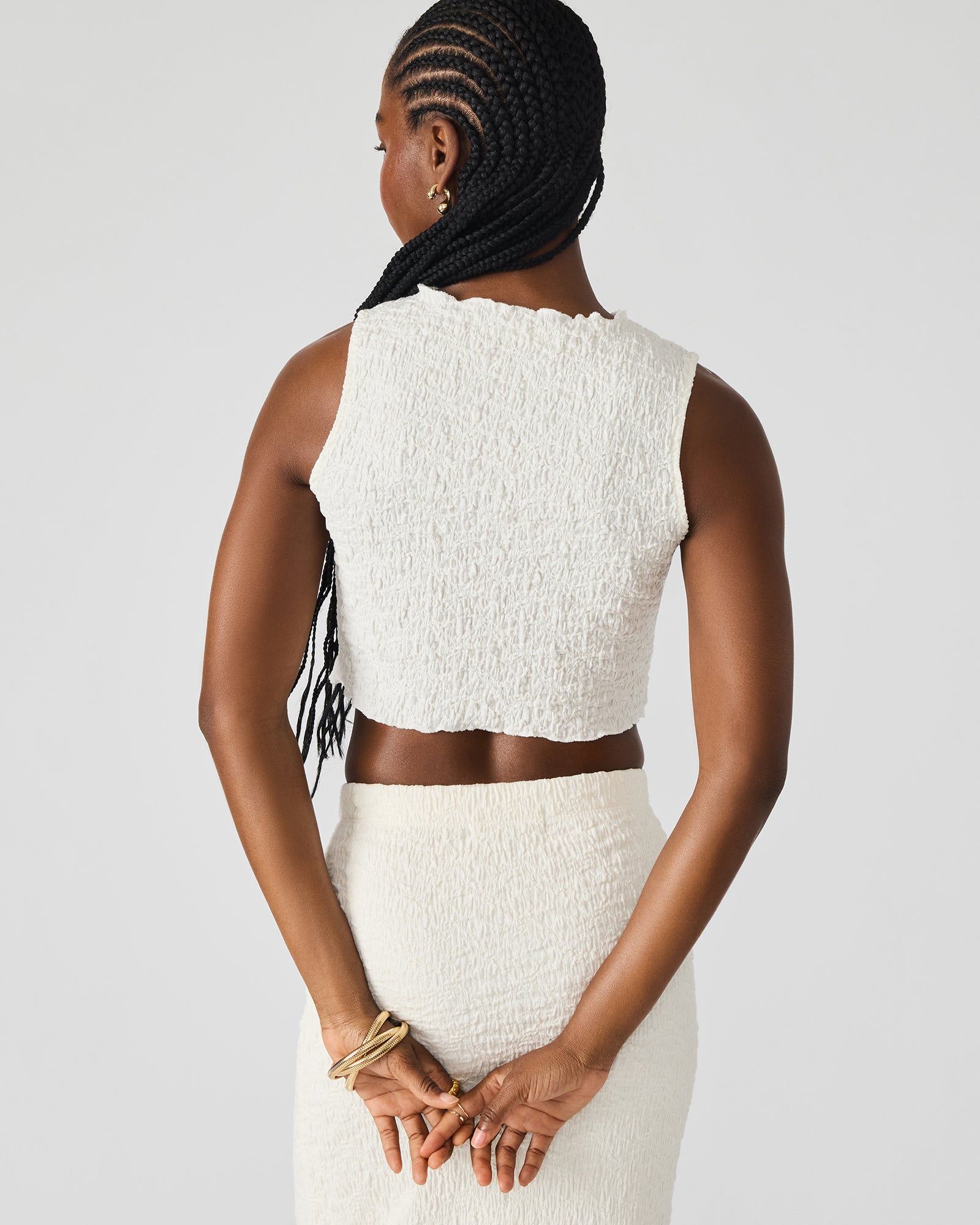 Seaside Maxi Skirt Set Cream