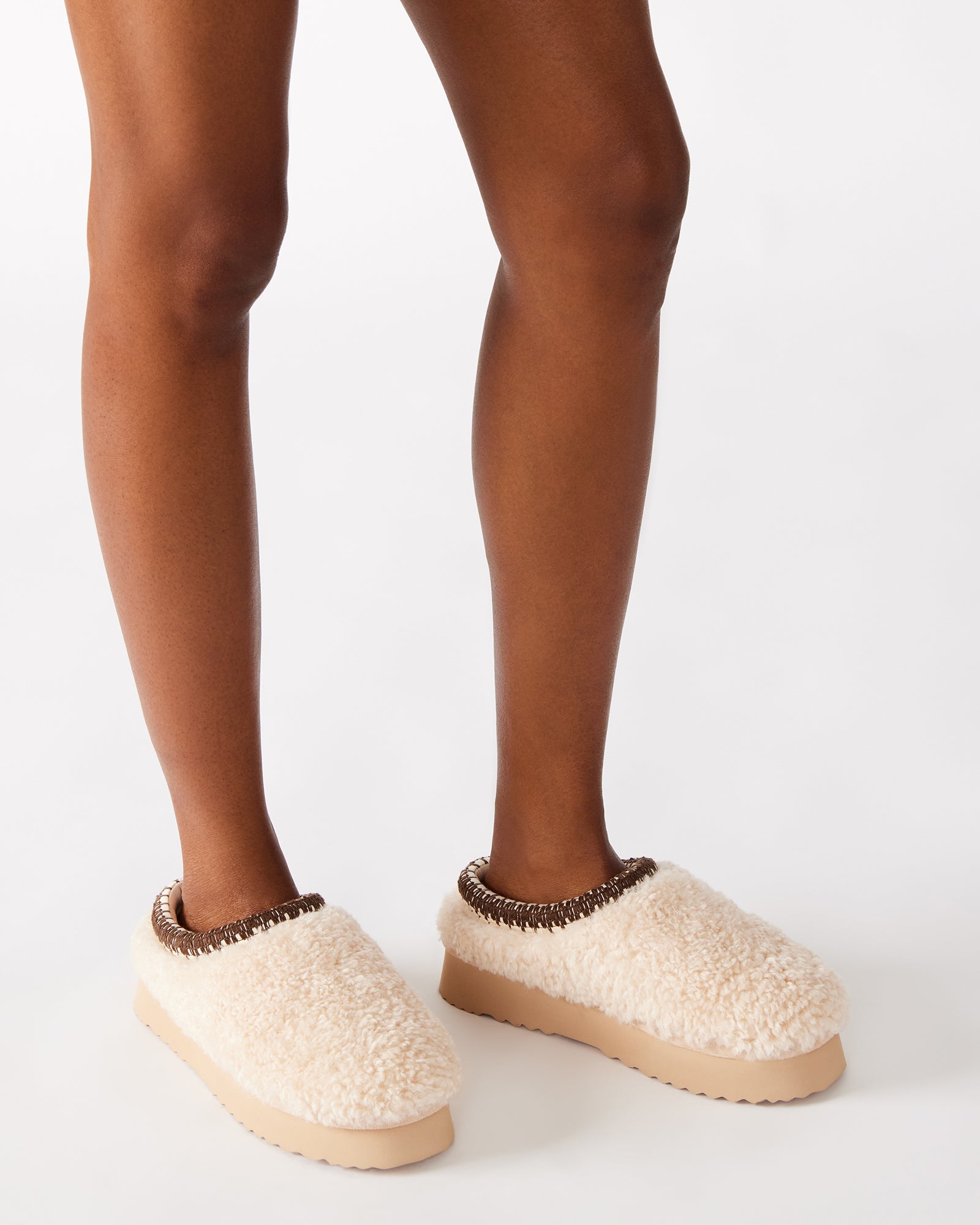 Selena Faux Shearling Natural
