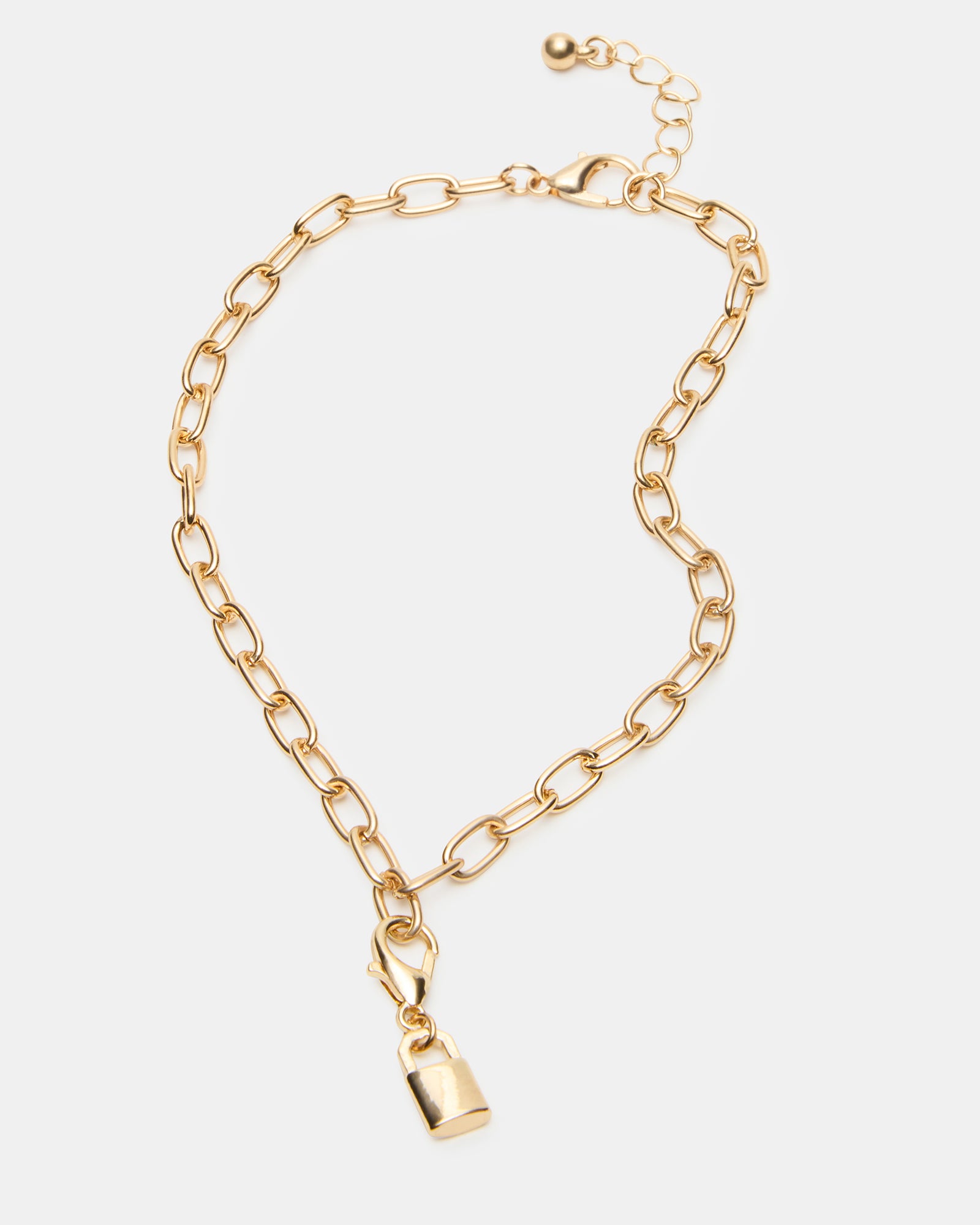 Lock Charm Anklet Set